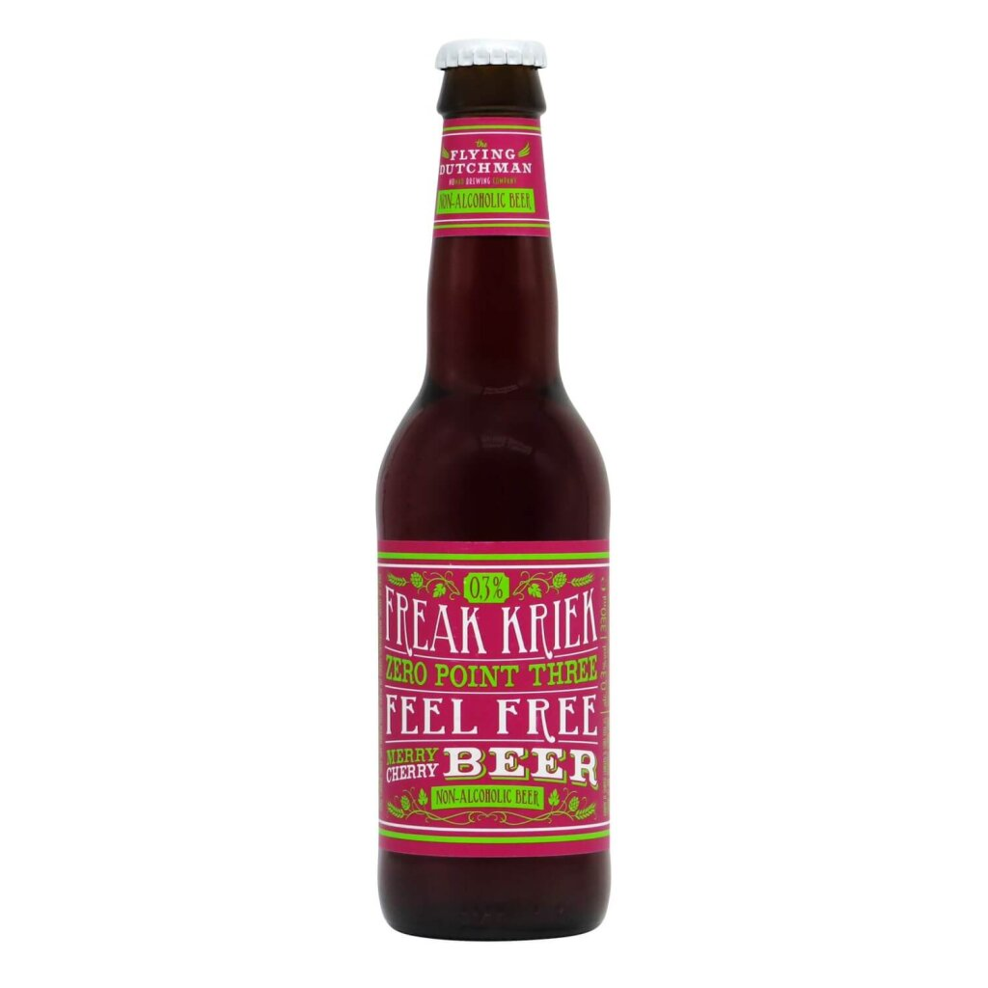Flying Dutchman Freak Kriek Zero Point Three Feel Free Merry Cherry Beer 0,33l 0.3% 0.33L, Beer