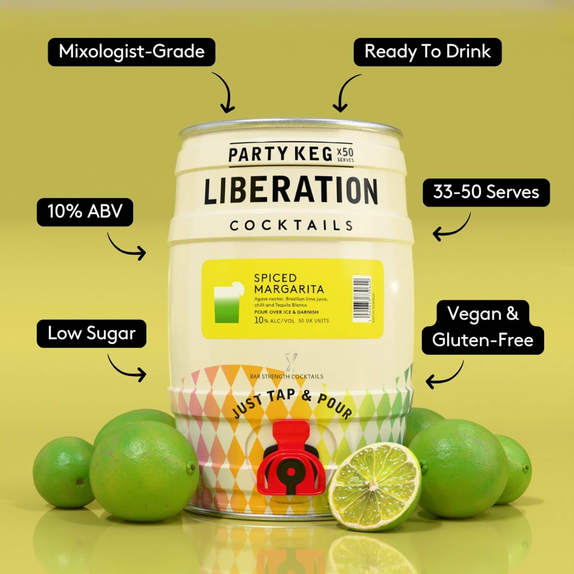 Spiced Margarita 5L Party Keg 10.0% 5.0L, Spirits