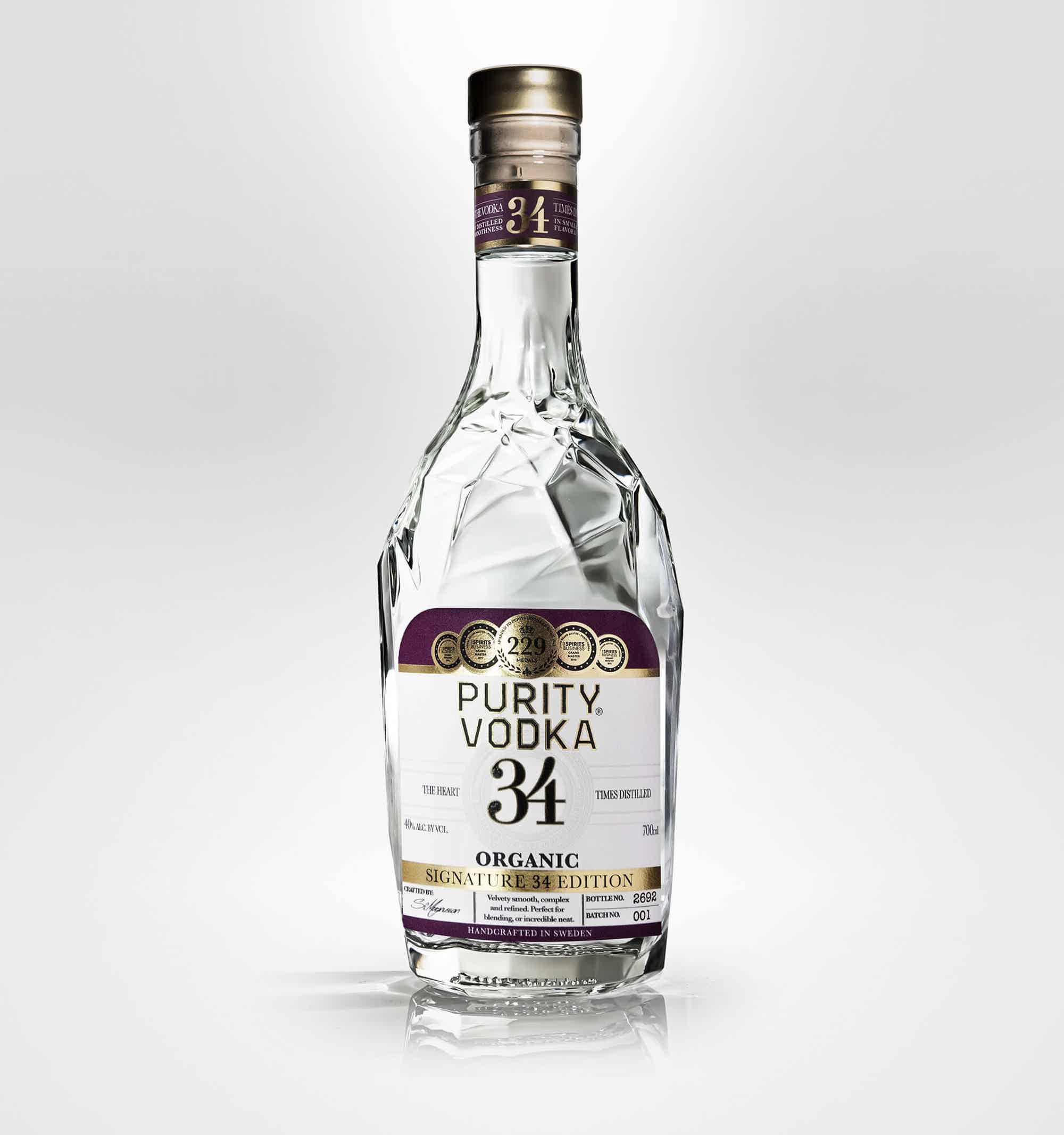 Purity Signature 34 Edition Organic Vodka 700 ml 40.0% 0.7L, Spirits