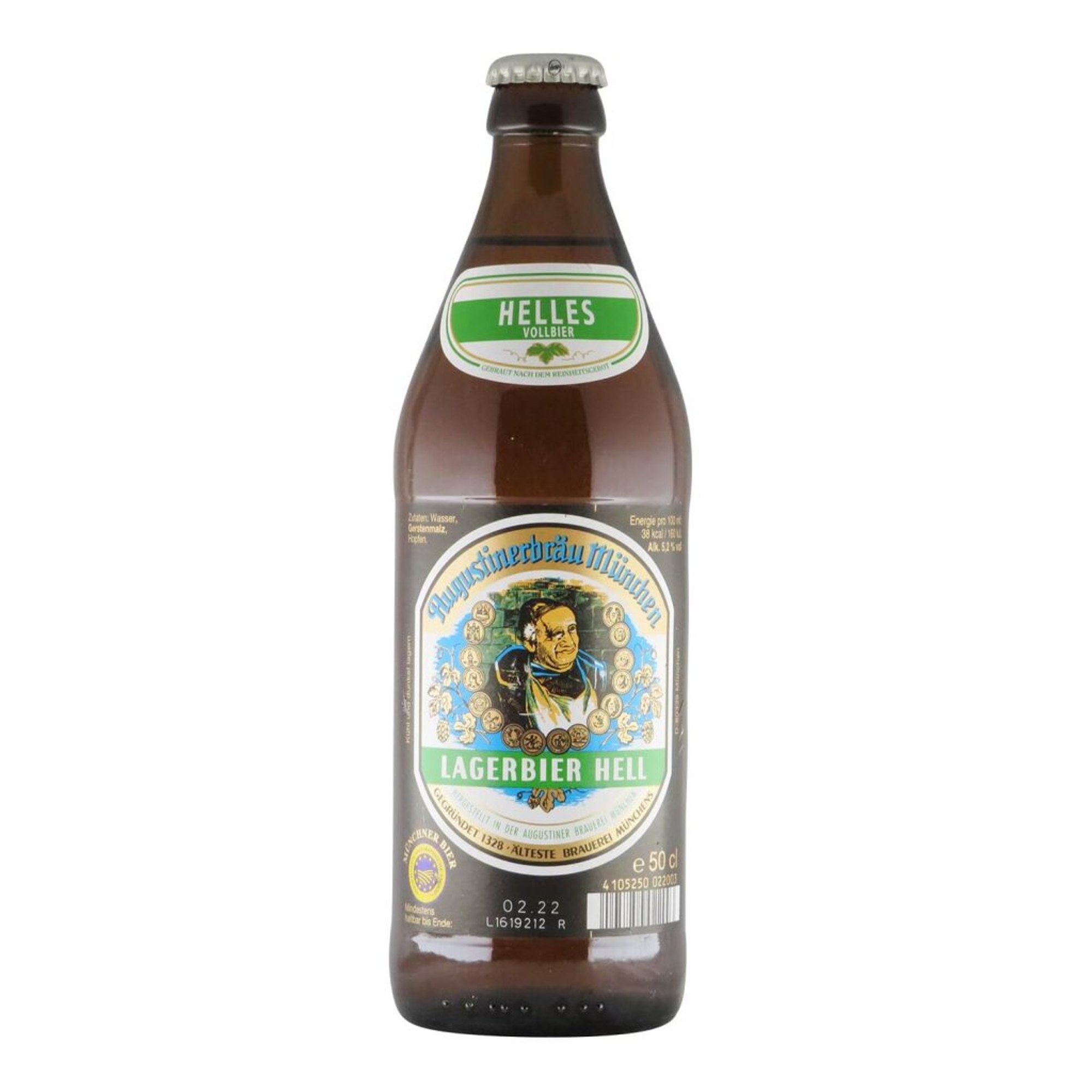 Augustiner Lagerbier Hell 0,5l 5.2% 0.5L, Beer