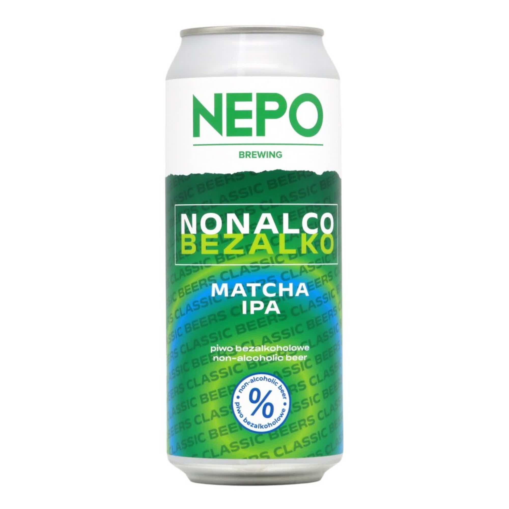 Nepomucen Nonalco Bezalko MATCHA IPA 0,5l 0.5% 0.5L, Beer