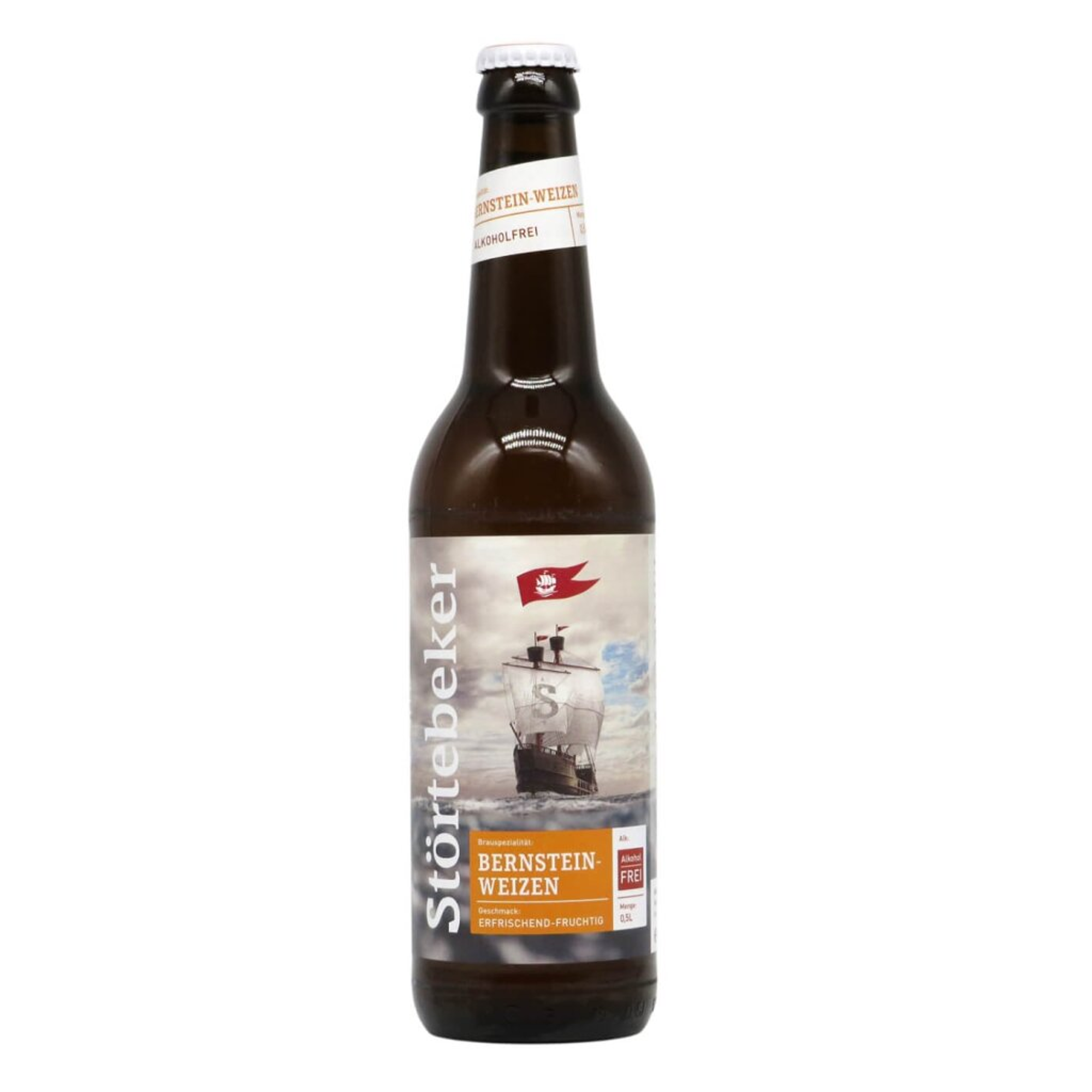 Störtebeker BIO Bernstein Weizen alkoholfrei 0,5l 0.5% 0.5L, Beer