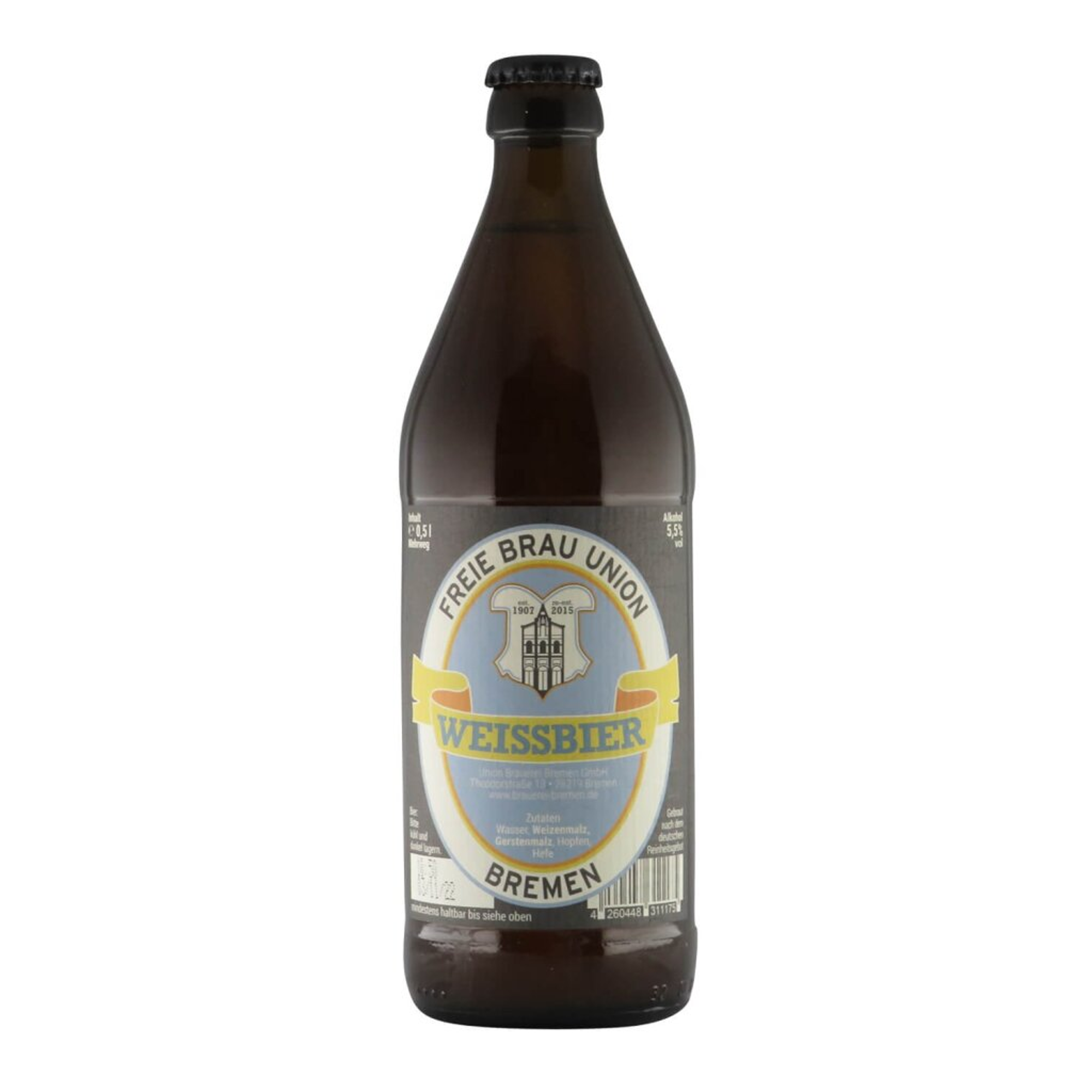 Freie Brau Union Bremen Weissbier 0,5l 5.5% 0.5L, Beer