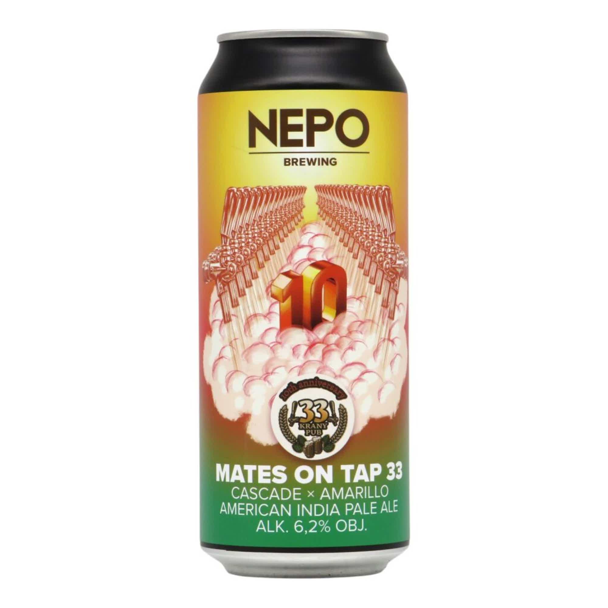 Nepomucen Mates On Tap 33 American IPA 0,5l 6.2% 0.5L, Beer