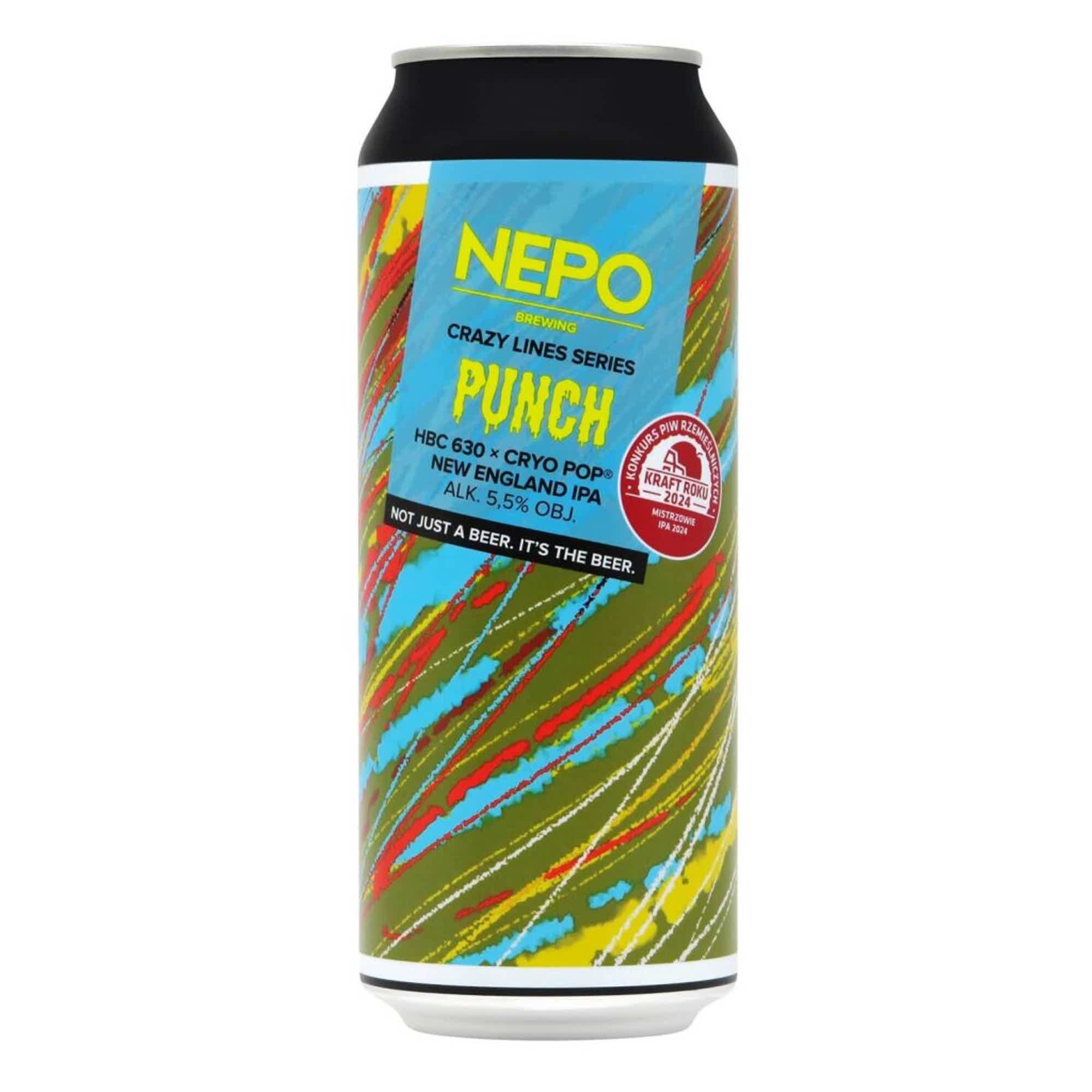 Nepomucen Crazy Lines Series - Punch New England IPA 0,5l 5.5% 0.5L, Beer