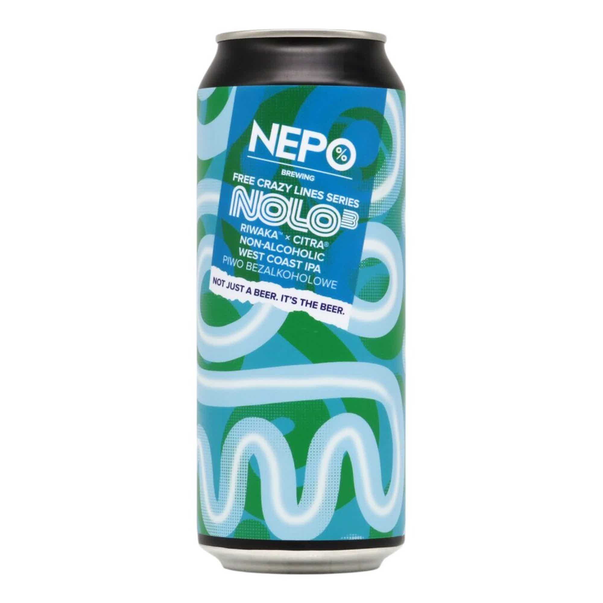 Nepomucen Free Crazy Lines Series: Nolo 3 West Coast IPA 0,5 0.5% 0.5L, Beer