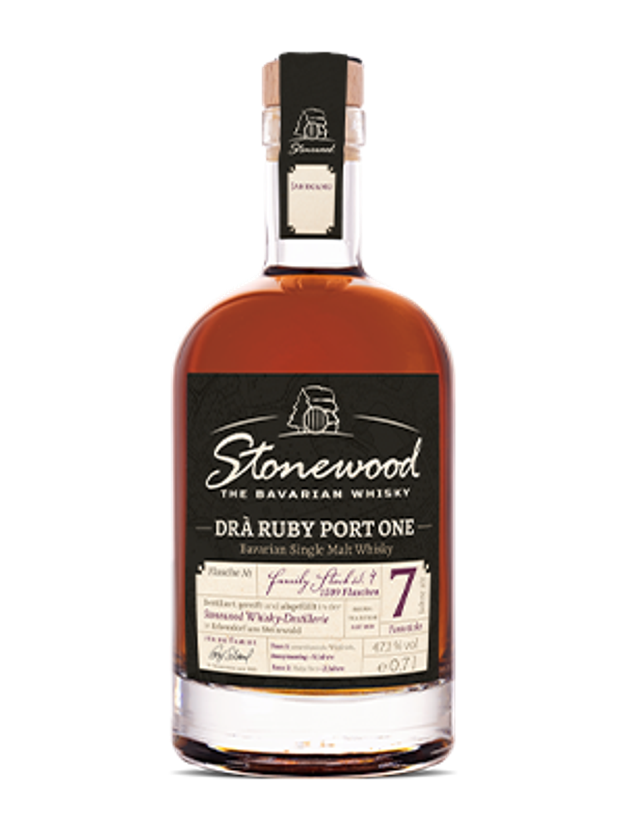 Stonewood Drà Ruby Port One - 0,7 l - Single Malt Whisky - 7 years - Ruby Port Cask Finish - Cask Strength - strictly limited 47.1% 0.7L, Spirits
