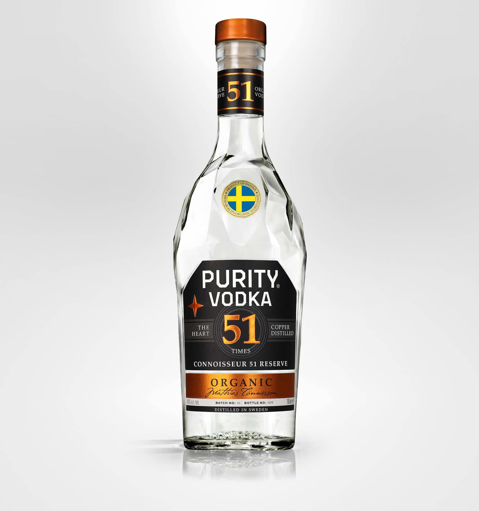 Purity Connoisseur 51 Reserve Organic Vodka 700 ml NL 40.0% 0.7L, Spirits
