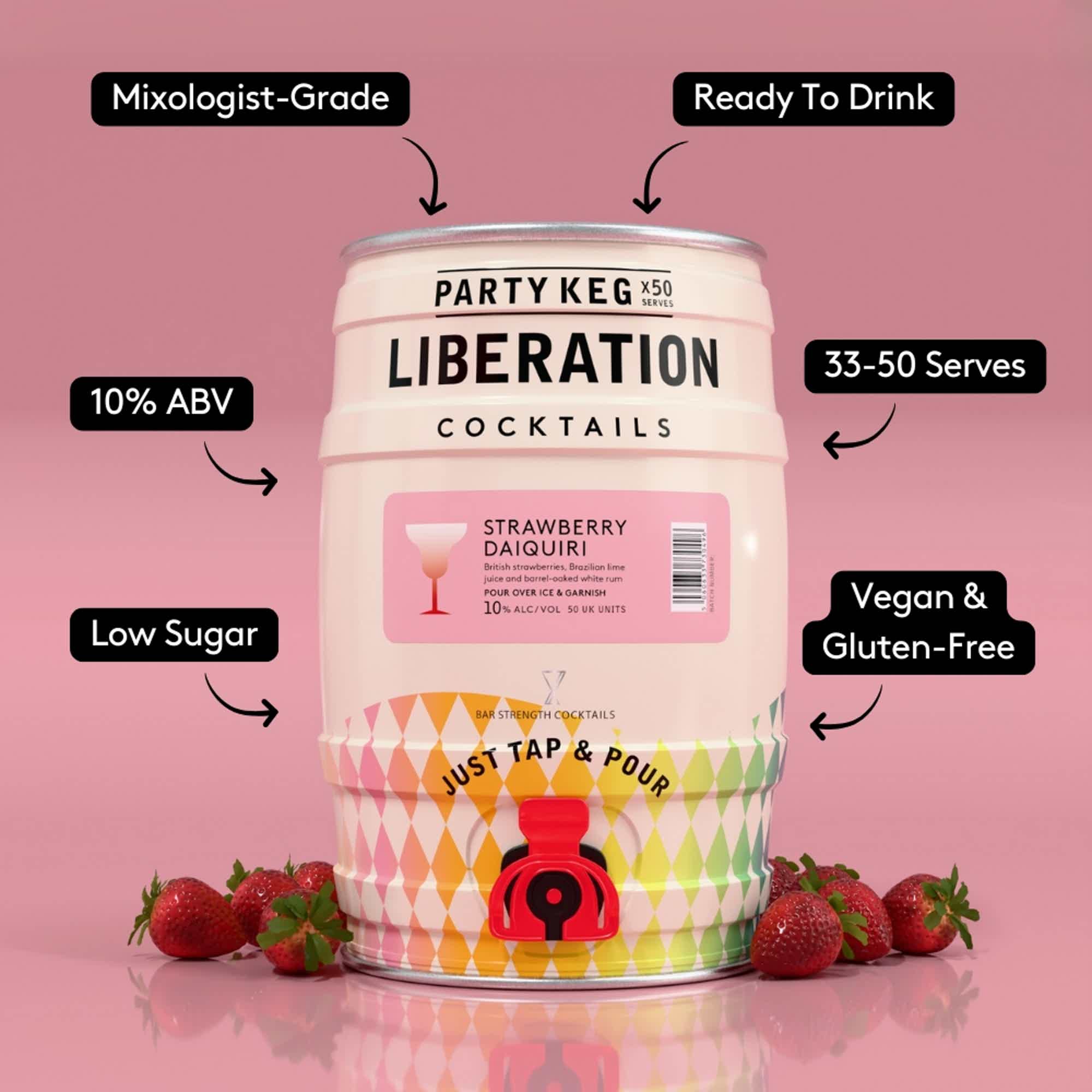Strawberry Daiquiri Party Keg 10.0% 5.0L, Spirits