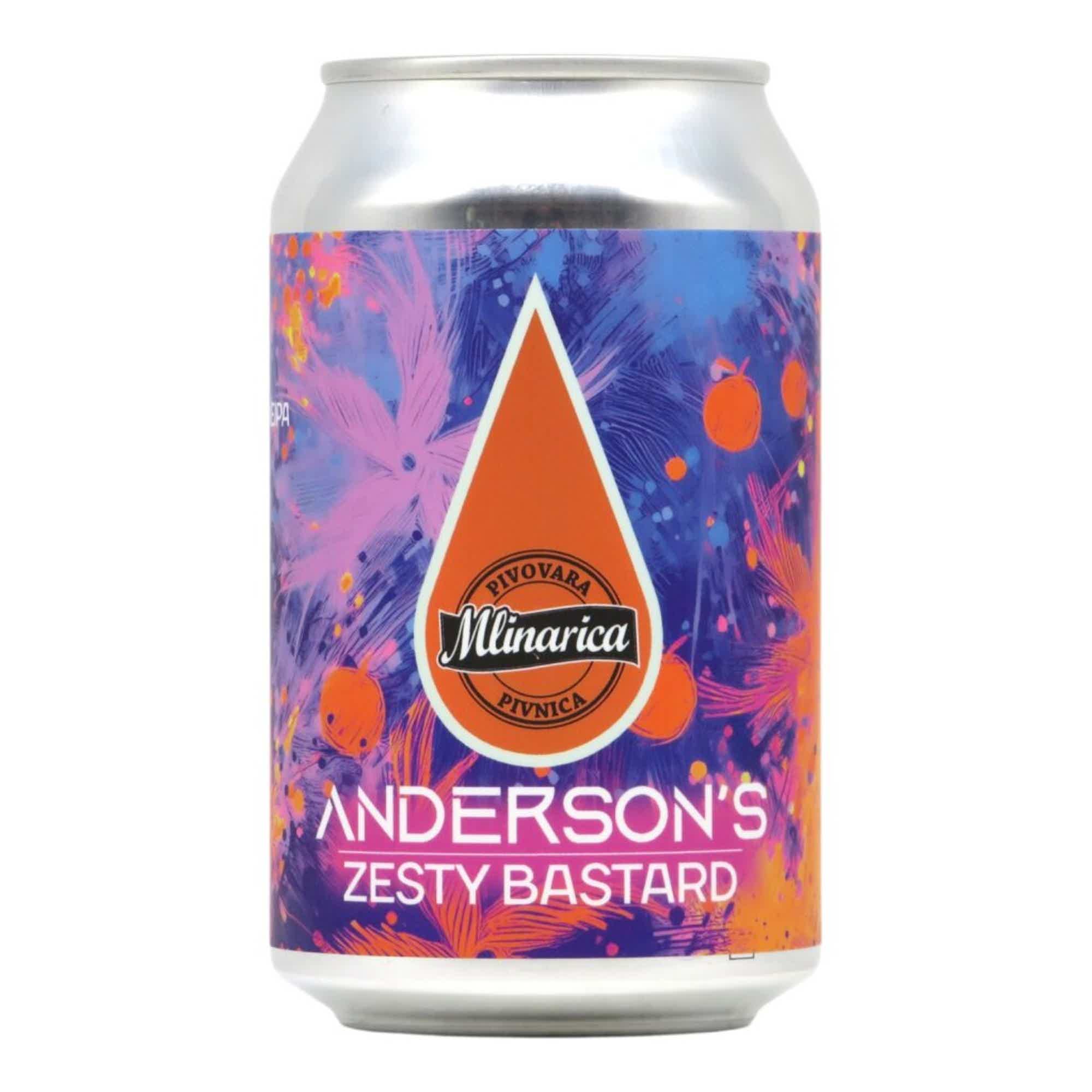 Anderson's/Mlinarica Zesty Bastard Hazy Tropical IPA 0,33l 6.9% 0.33L, Beer