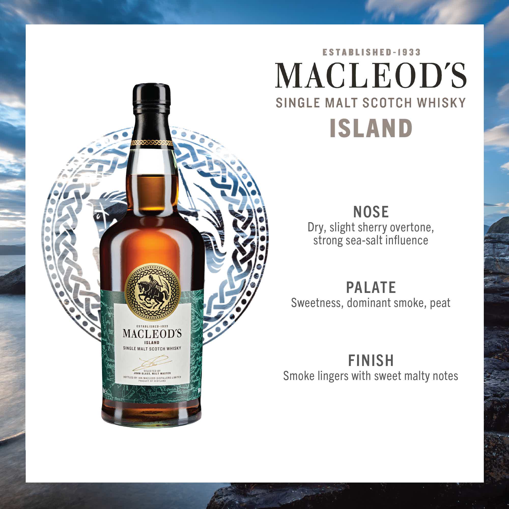 Ian Macleod - Macleod's Island Single Malt Scotch Whisky 70cl 40.0% 0.7L, Spirits