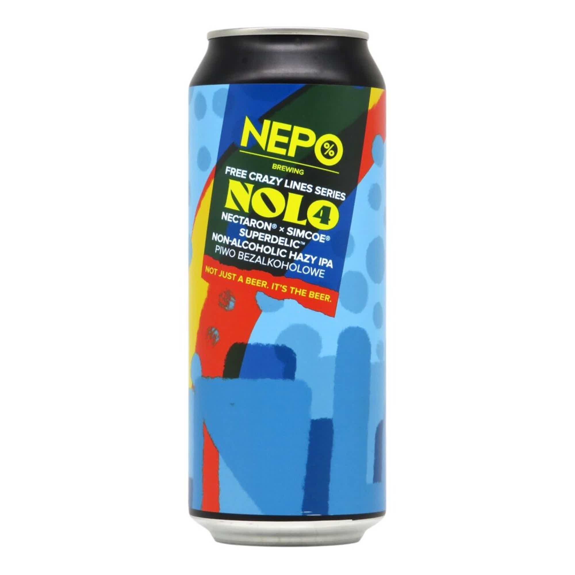 Nepomucen Free Crazy Lines Series: Nolo 4 Hazy IPA 0,5l 0.5% 0.5L, Beer