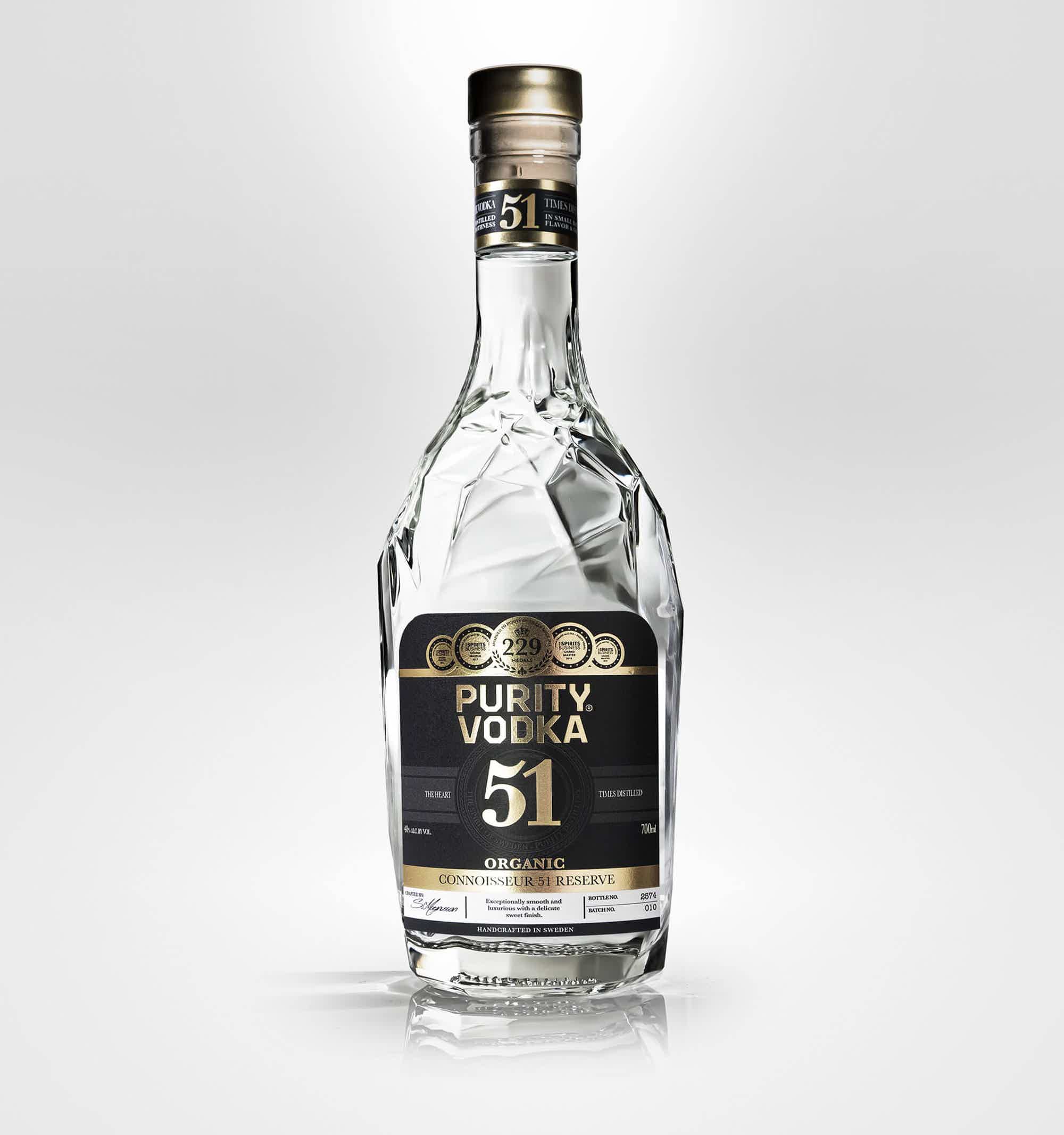 Purity Connoisseur 51 Reserve Organic Vodka 700 ml 40.0% 0.7L, Spirits
