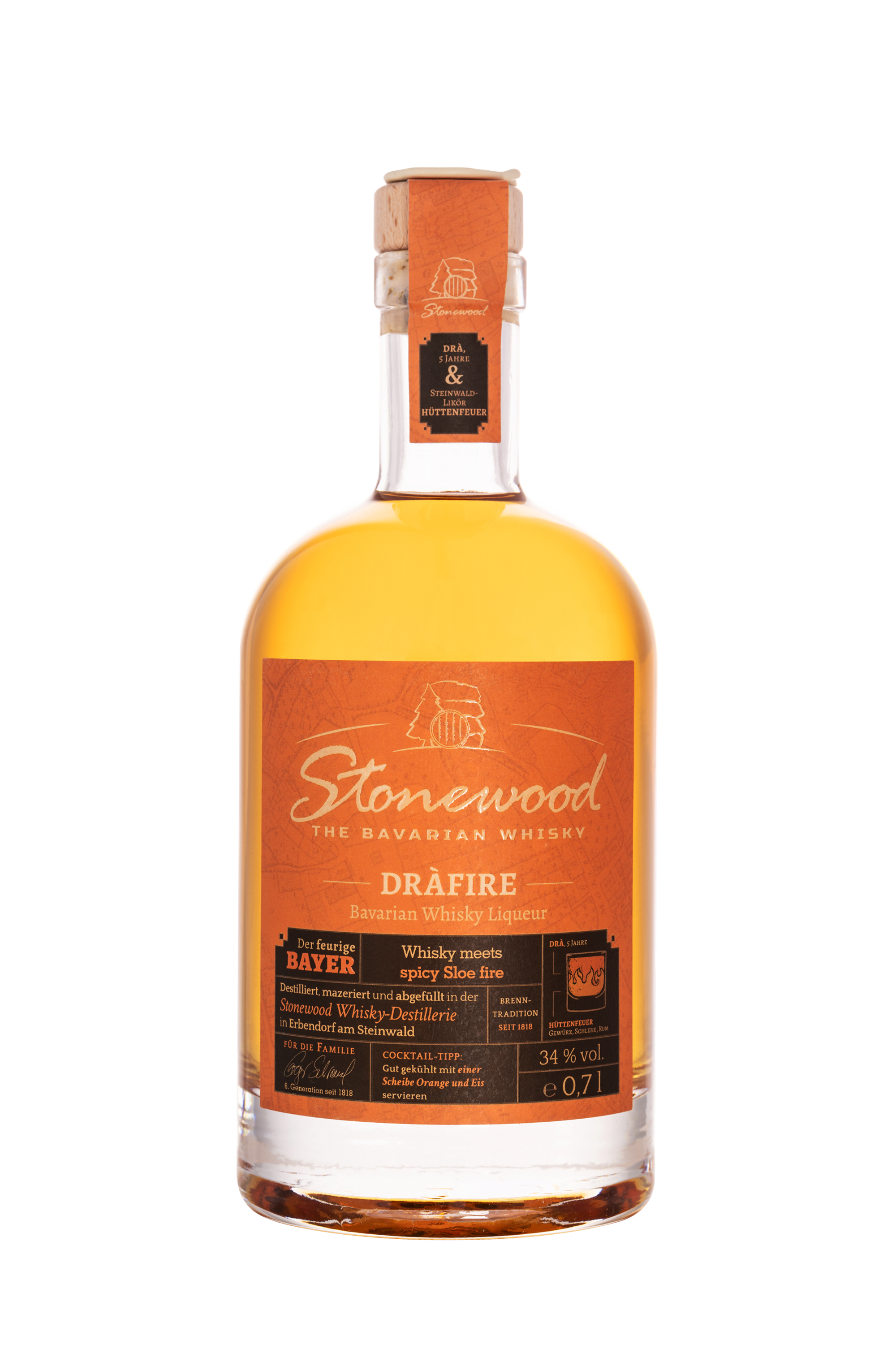 Stonewood Dràfire - 0,7 - Whisky Sloe Fire Liqueur 34.0% 0.7L, Spirits