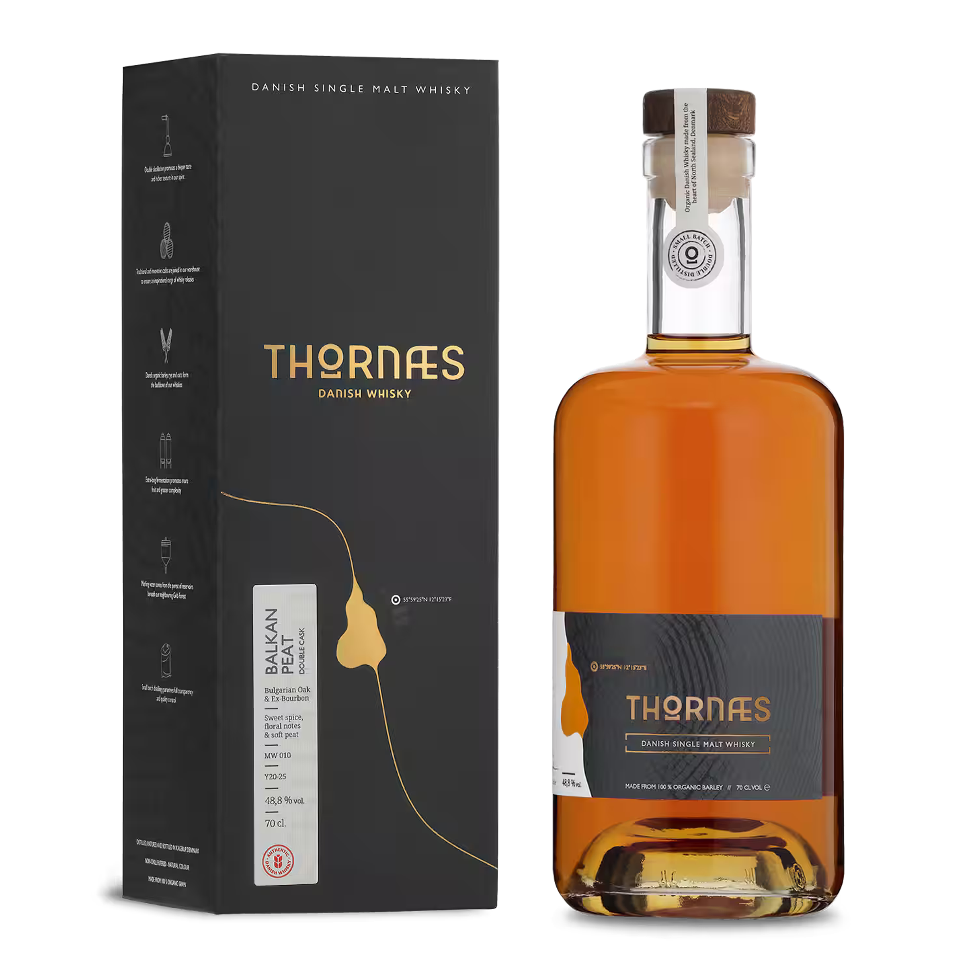 Thornæs Danish Whisky - Balkan Peat 48.8% 0.7L, Spirits