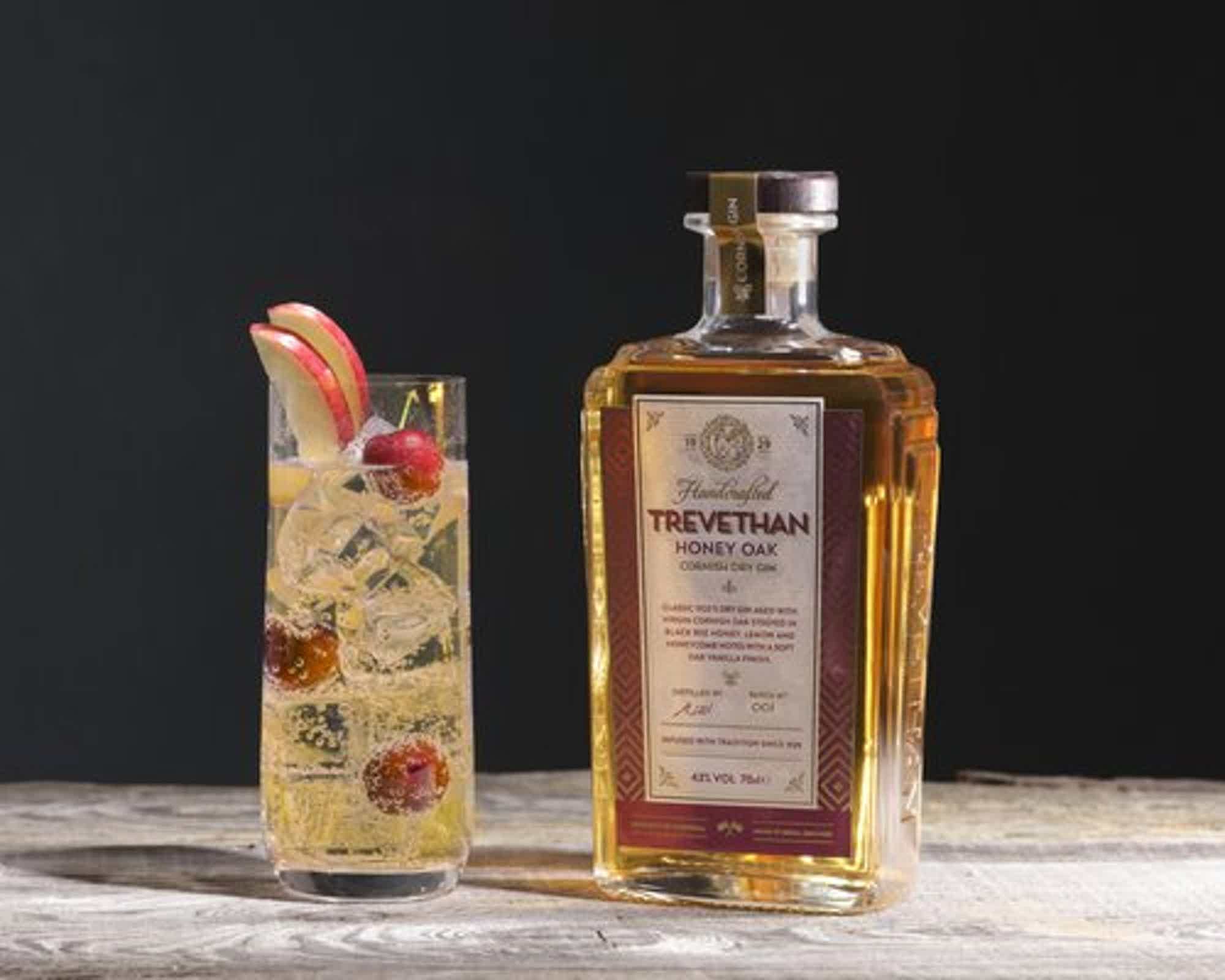 TREVETHAN HONEY OAK CORNISH GIN 70CL 43.0% 0.7L, Spirits