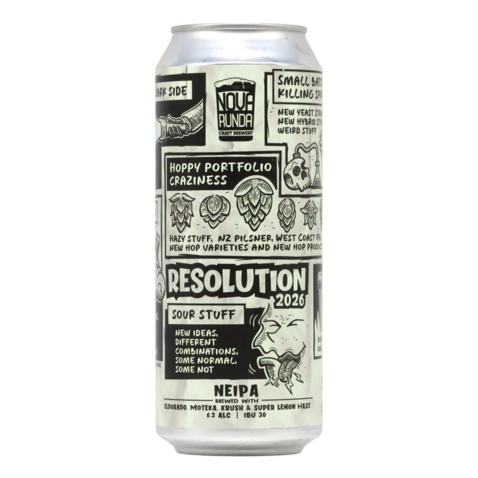 Nova Runda Resolution 2026 New England IPA 0,5l 6.2% 0.5L, Beer