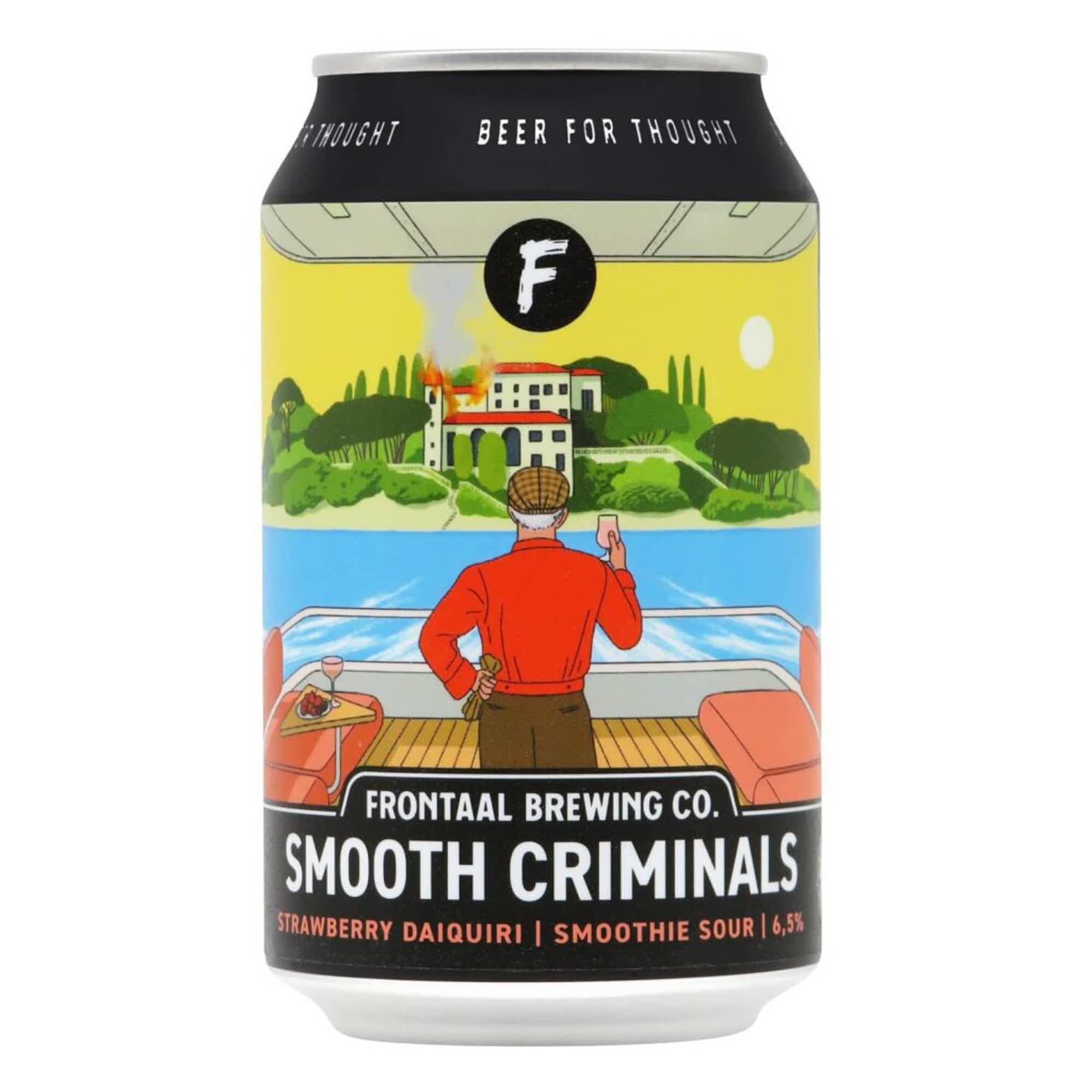 Frontaal Smooth Criminals: Strawberry Daiquiri Smoothie Pastry Sour 0,33l 6.5% 0.33L, Beer