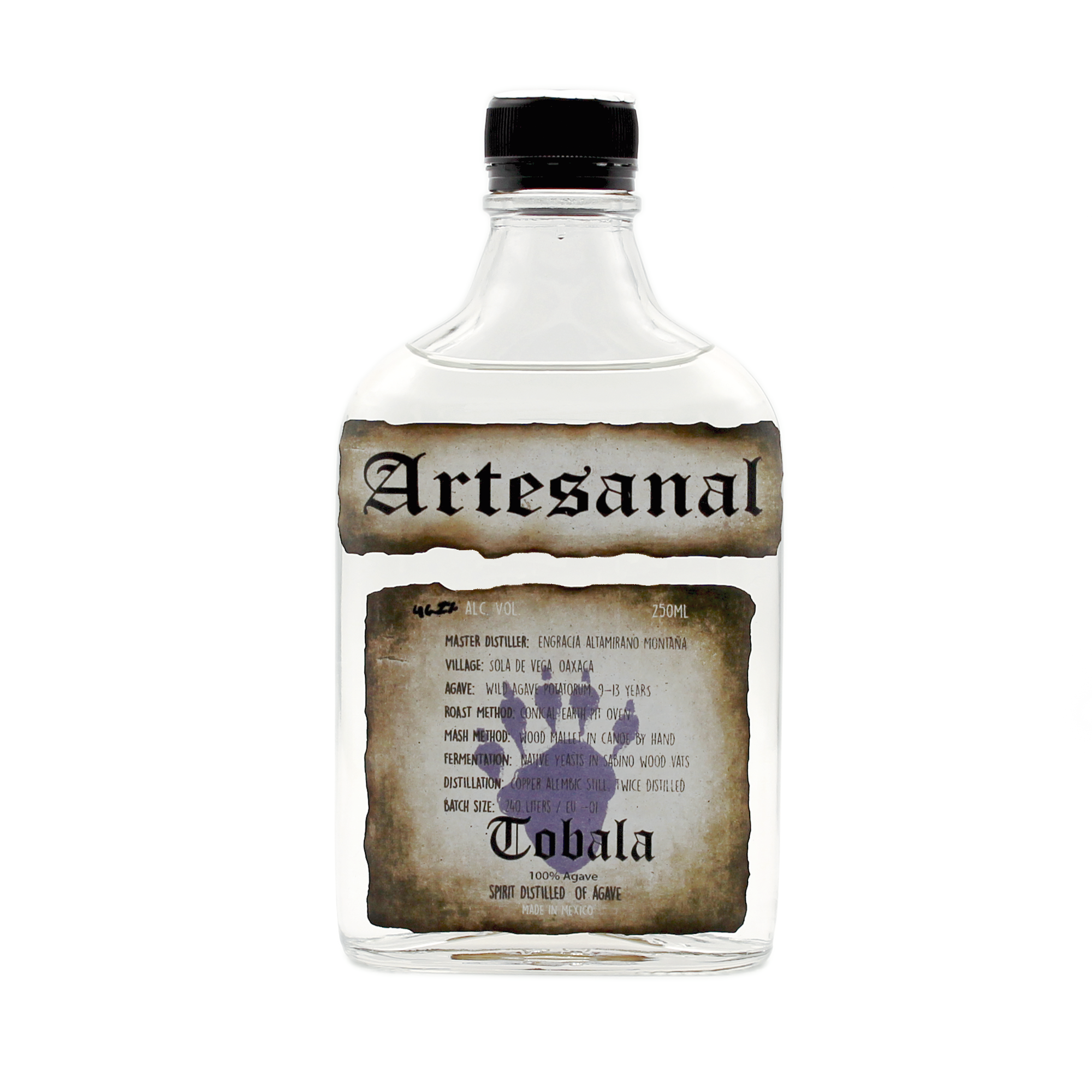 Artesanal Tobala Destilado de Agave Tradicional 46.2% 0.25L, Spirits