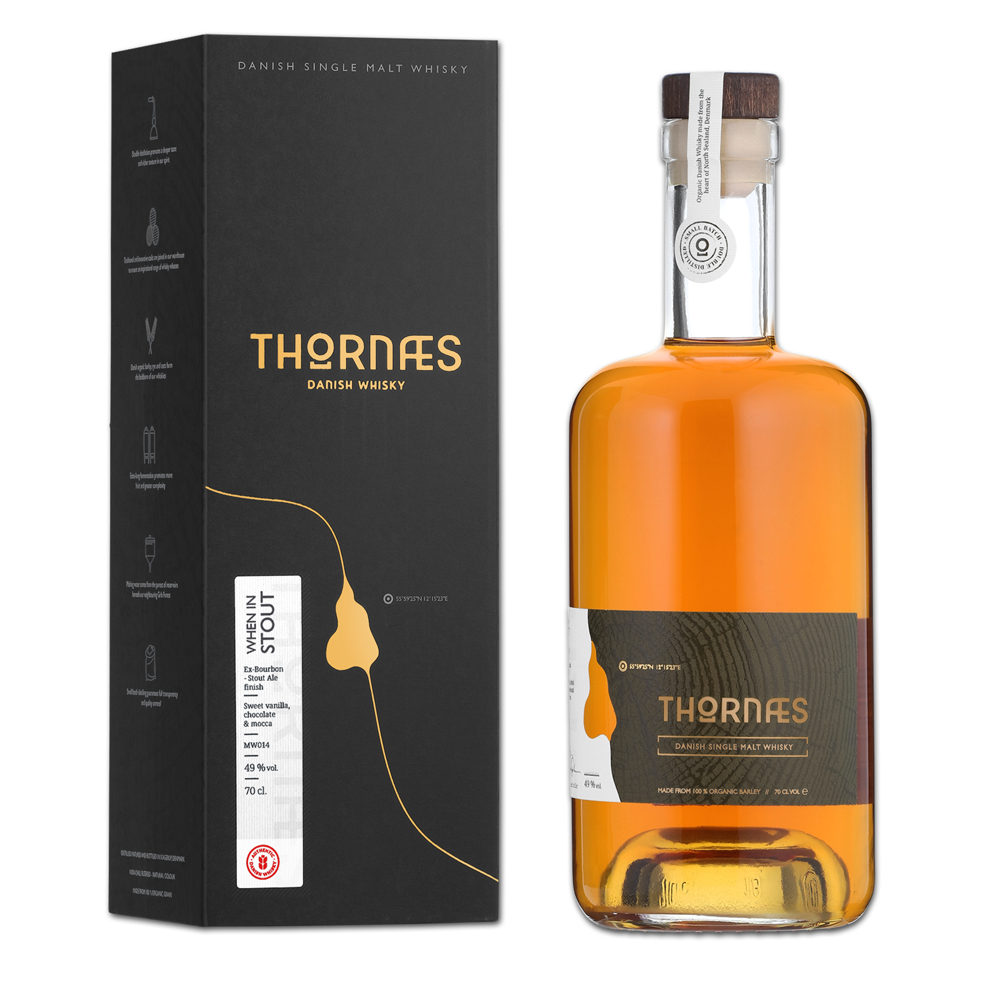 Thornæs Danish Whisky - When in Stout 49.0% 0.7L, Spirits