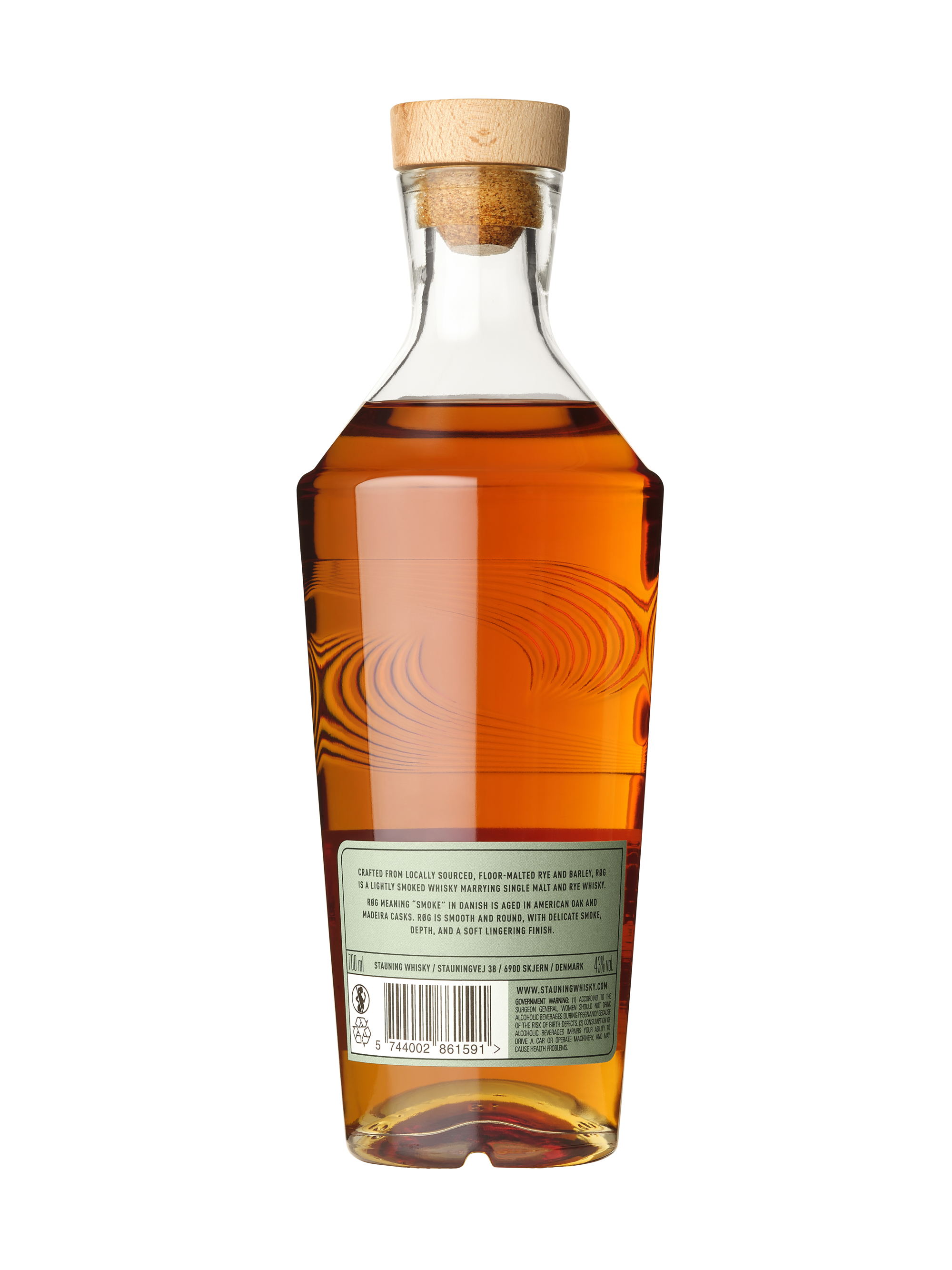 RØG | Smoked Double Malt Whisky 43.0% 0.7L, Spirits