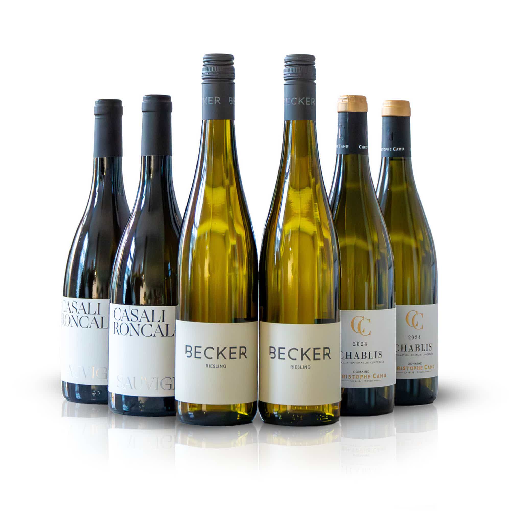 Fina fisken: Christophe Camu Chablis, Becker Riesling Trocken, Casali Roncali Sauvignon Blanc