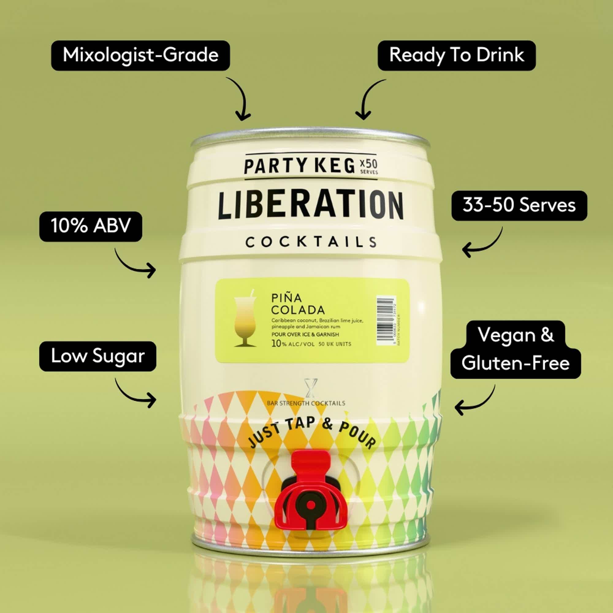 Piña Colada 5L Party Keg 10.0% 5.0L, Spirits