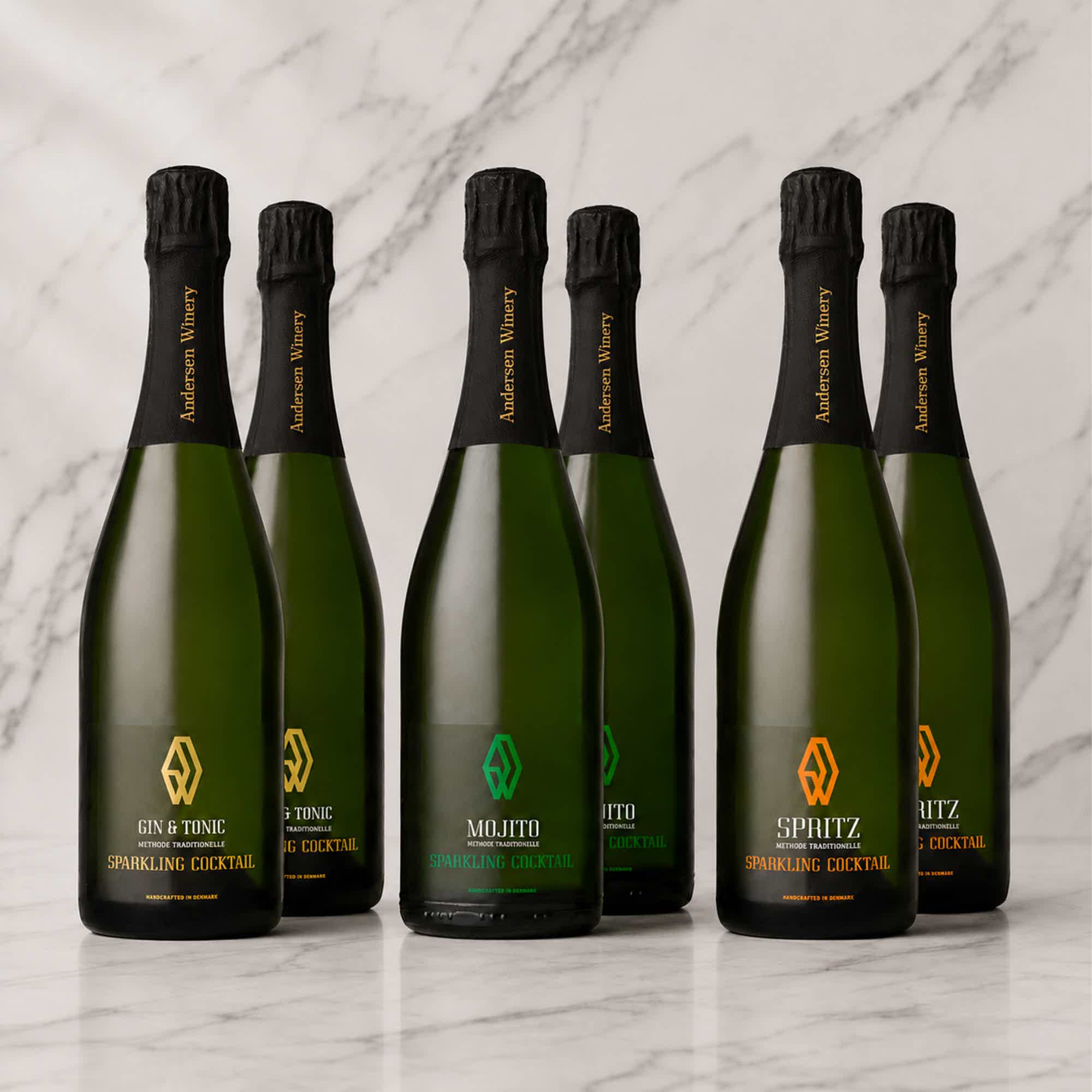 6 Sparkling Cocktails: Spritz, Sparkling Mojito, Sparkling Gin & Tonic ØKO (211002)