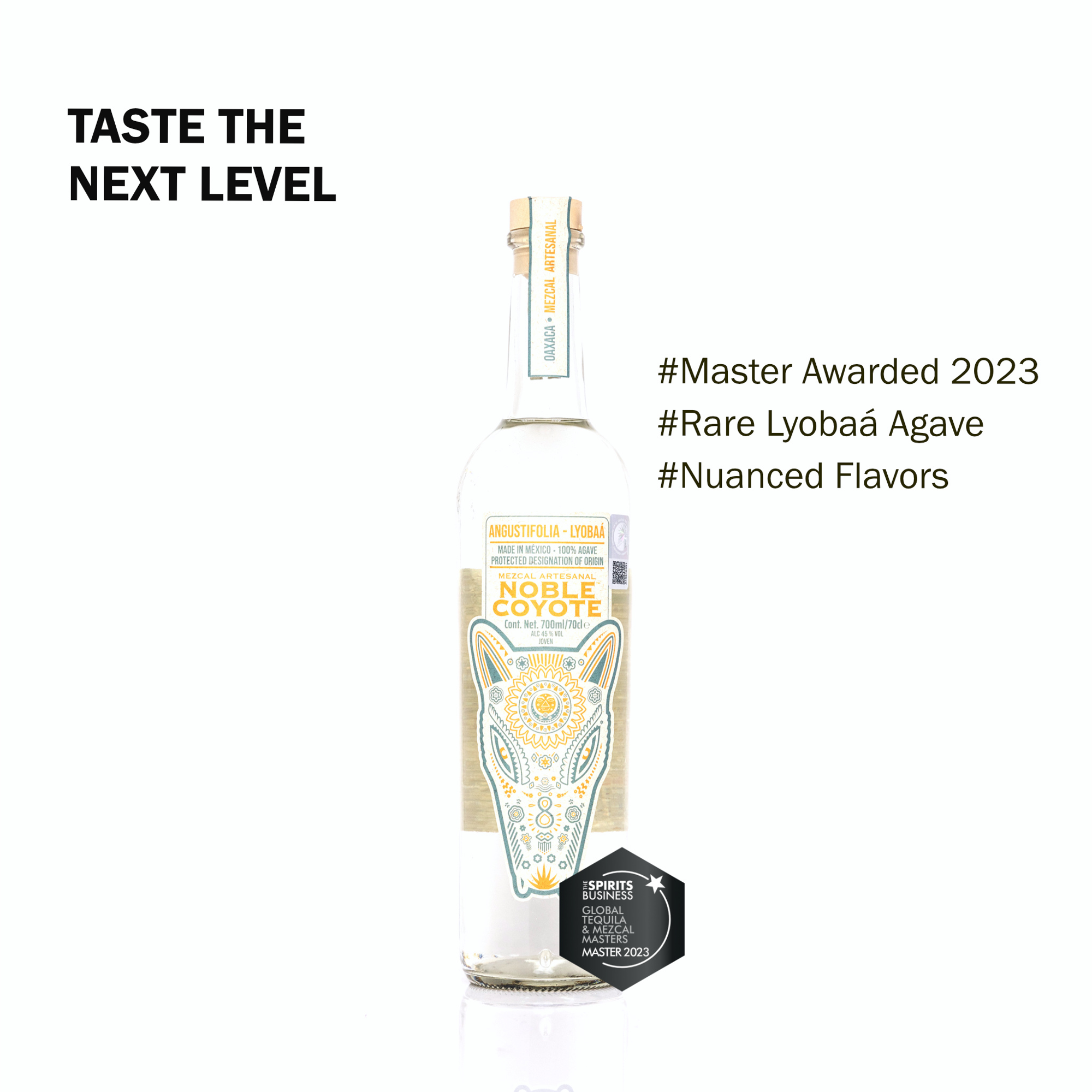 Mezcal Noble Coyote | Angust.-Lyobaá | 70cl  45% vol 45.0% 0.7L, Spirits
