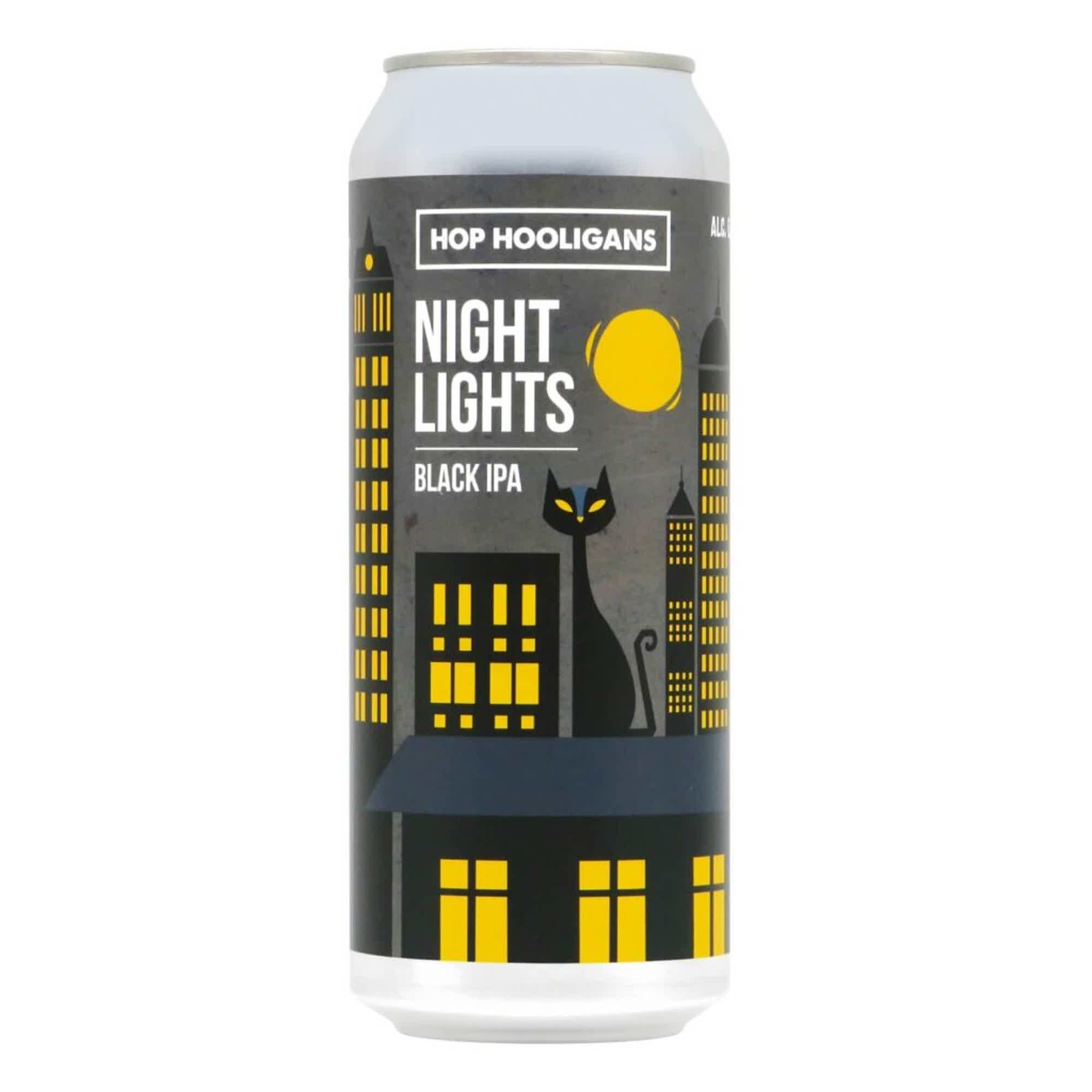 Hop Hooligans Night Lights Black IPA 0,5l 6.5% 0.5L, Beer
