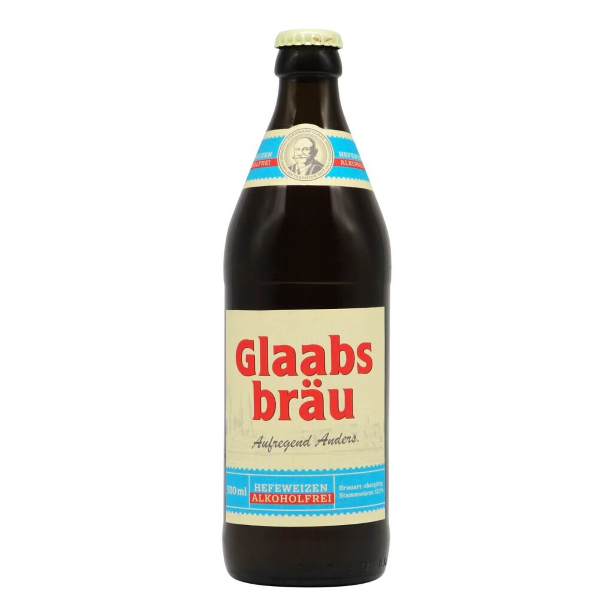Glaabsbräu Hefeweizen Alkoholfrei 0,5l 0.5% 0.5L, Beer