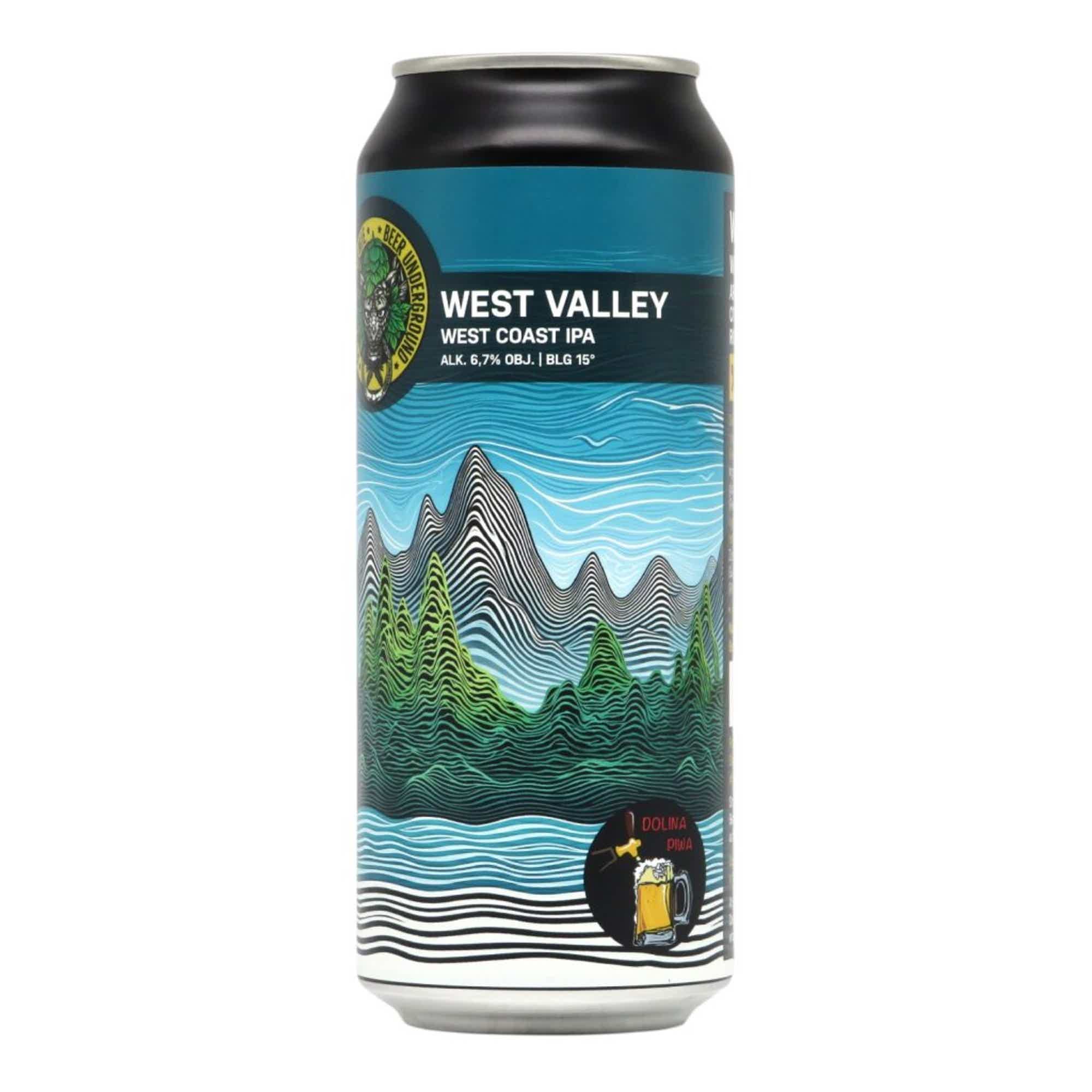 Beer Underground West Valley West Coast IPA 0,5l 6.7% 0.5L, Beer