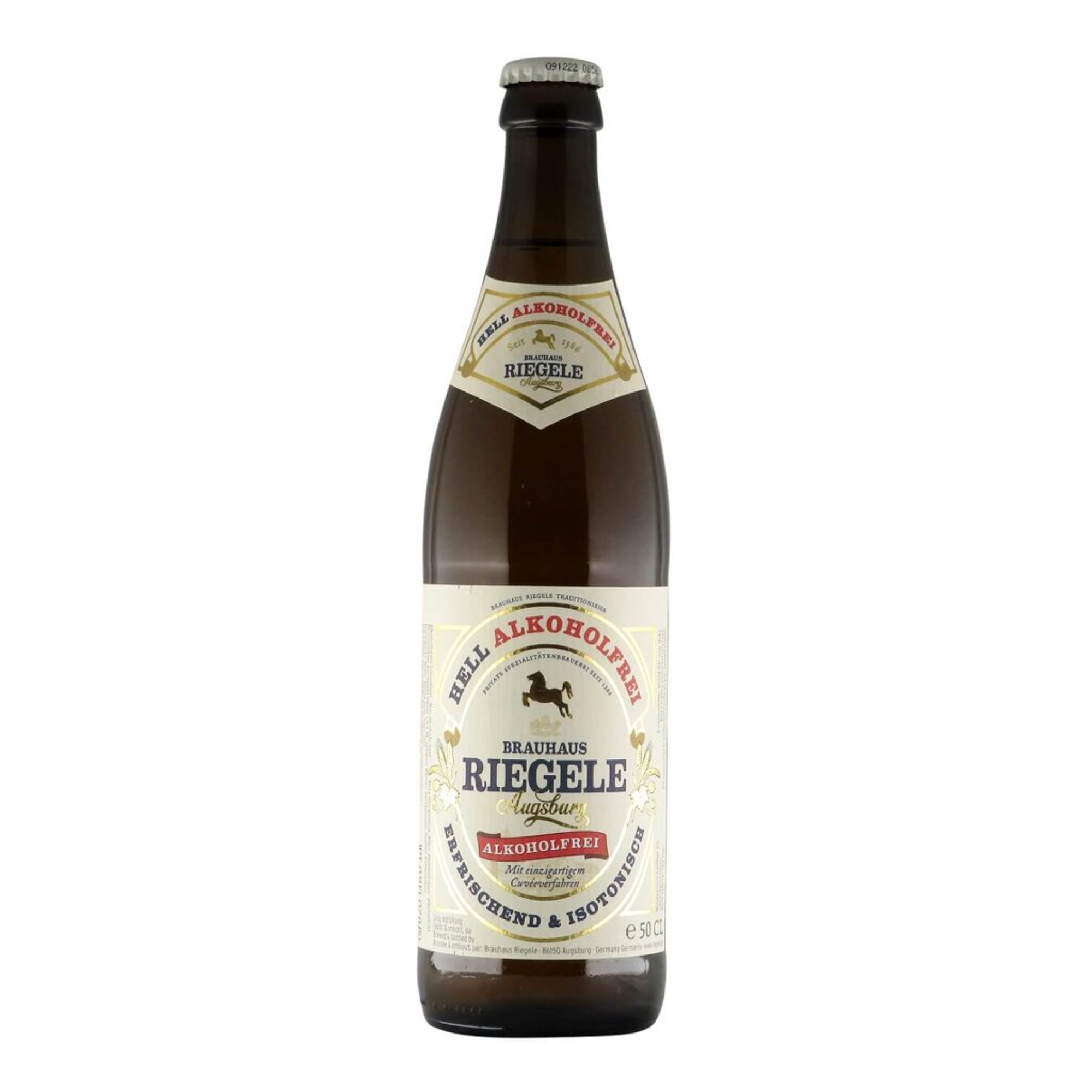 Riegele Hell Alkoholfrei 0,5l 0.1% 0.5L, Beer