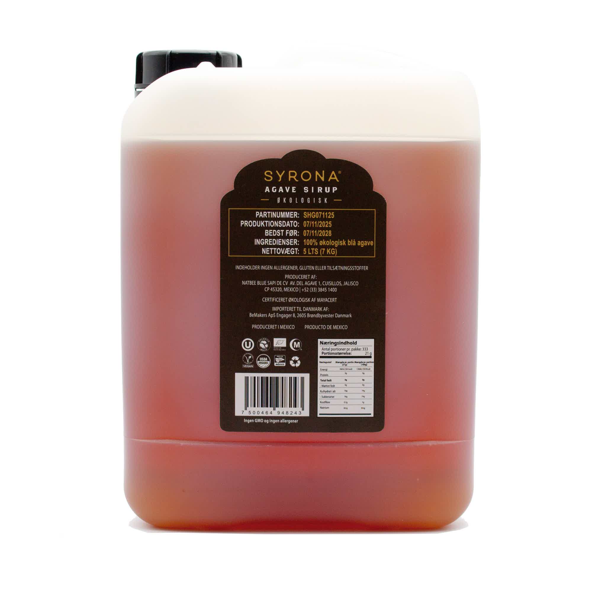Syrona økologisk agave sirup 5 L | Mexico 0.0% 5.0L, Non alcohol