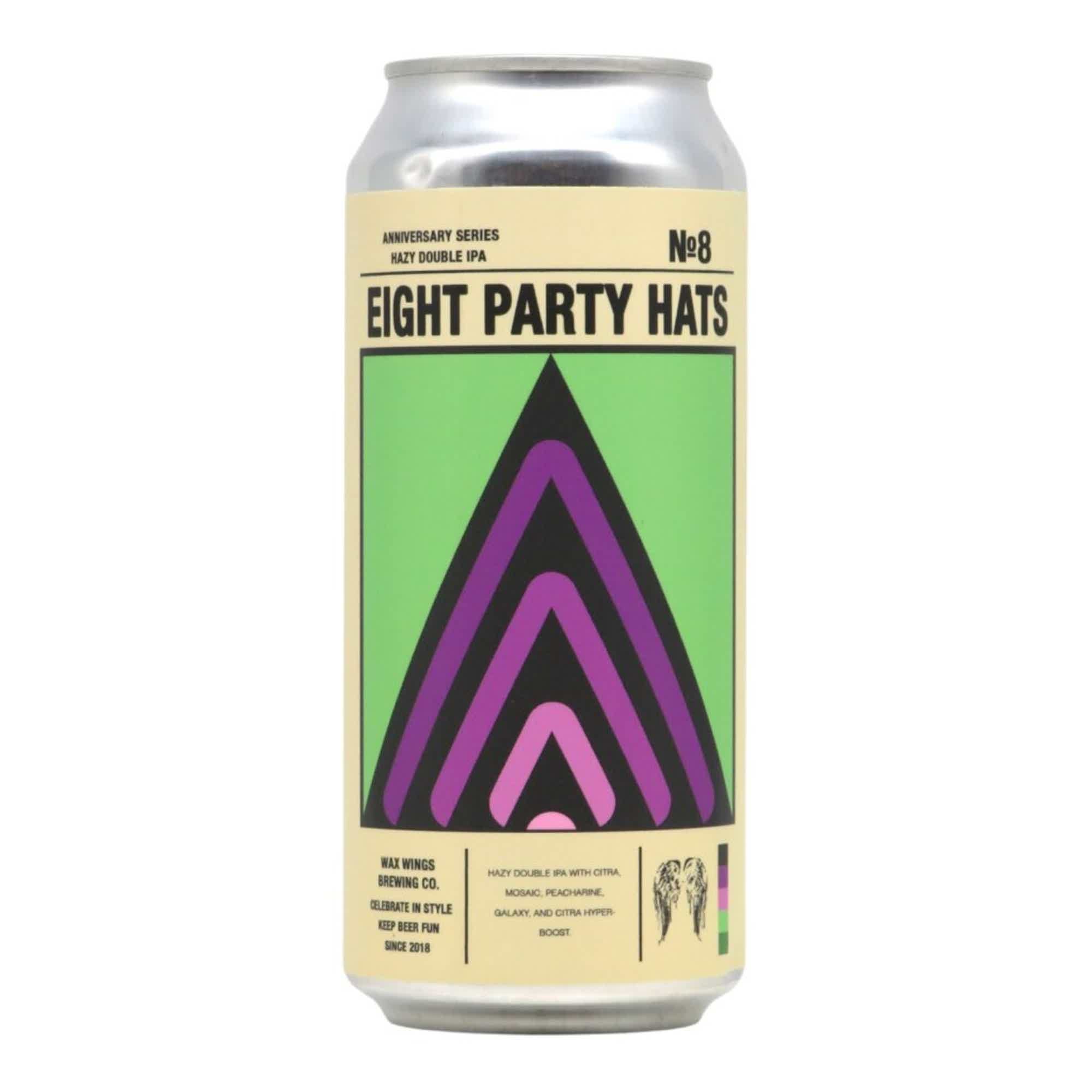 Wax Wings Eight Party Hats Double NEIPA 0,473l (8th Anniversary) 8.5% 0.473L, Beer