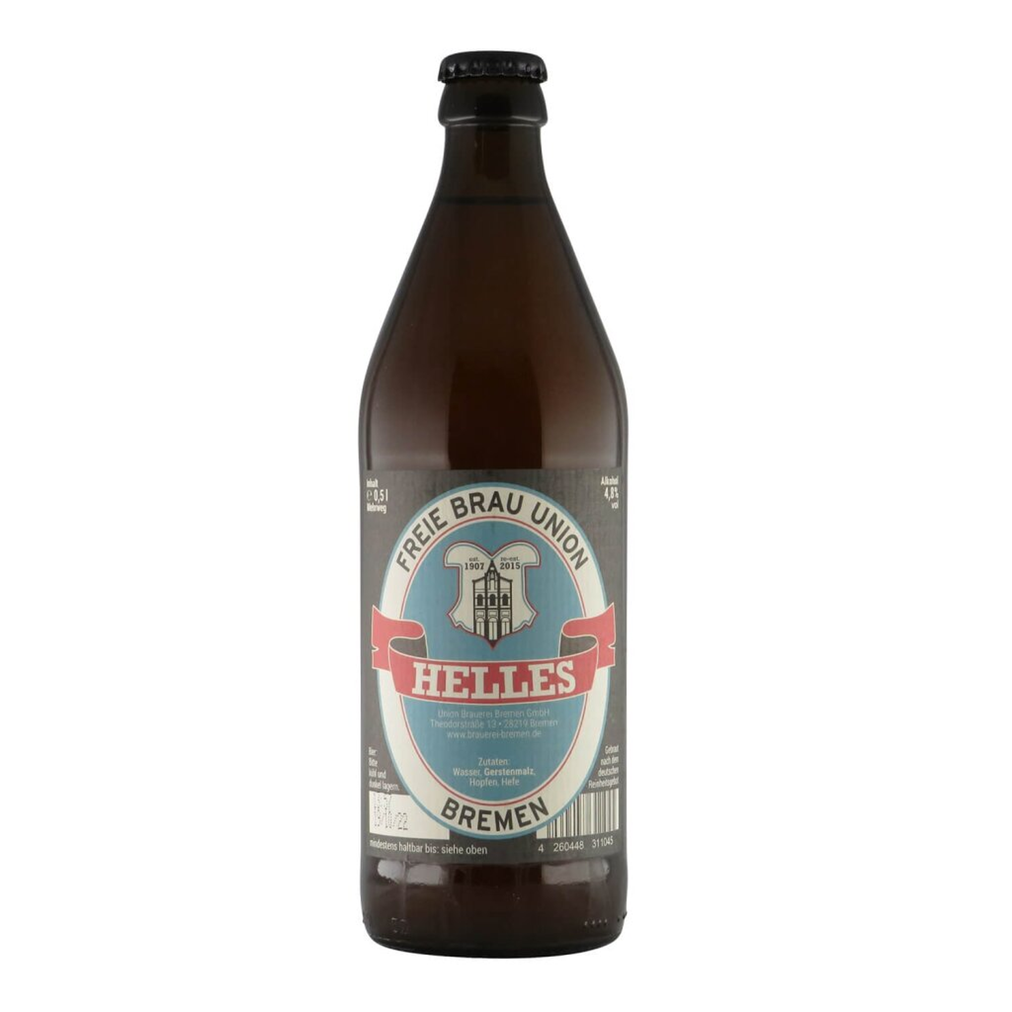 Freie Brau Union Bremen Helles 0,5l 4.8% 0.5L, Beer