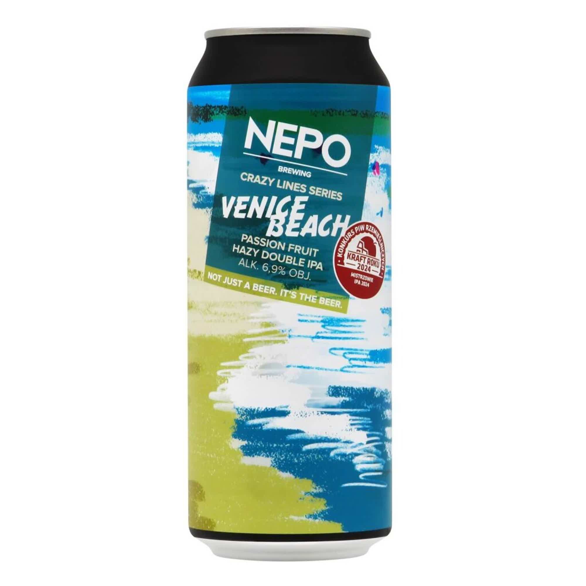 Nepomucen Crazy Lines Series: Venice Beach Hazy Double IPA 0,5l 6.9% 0.5L, Beer