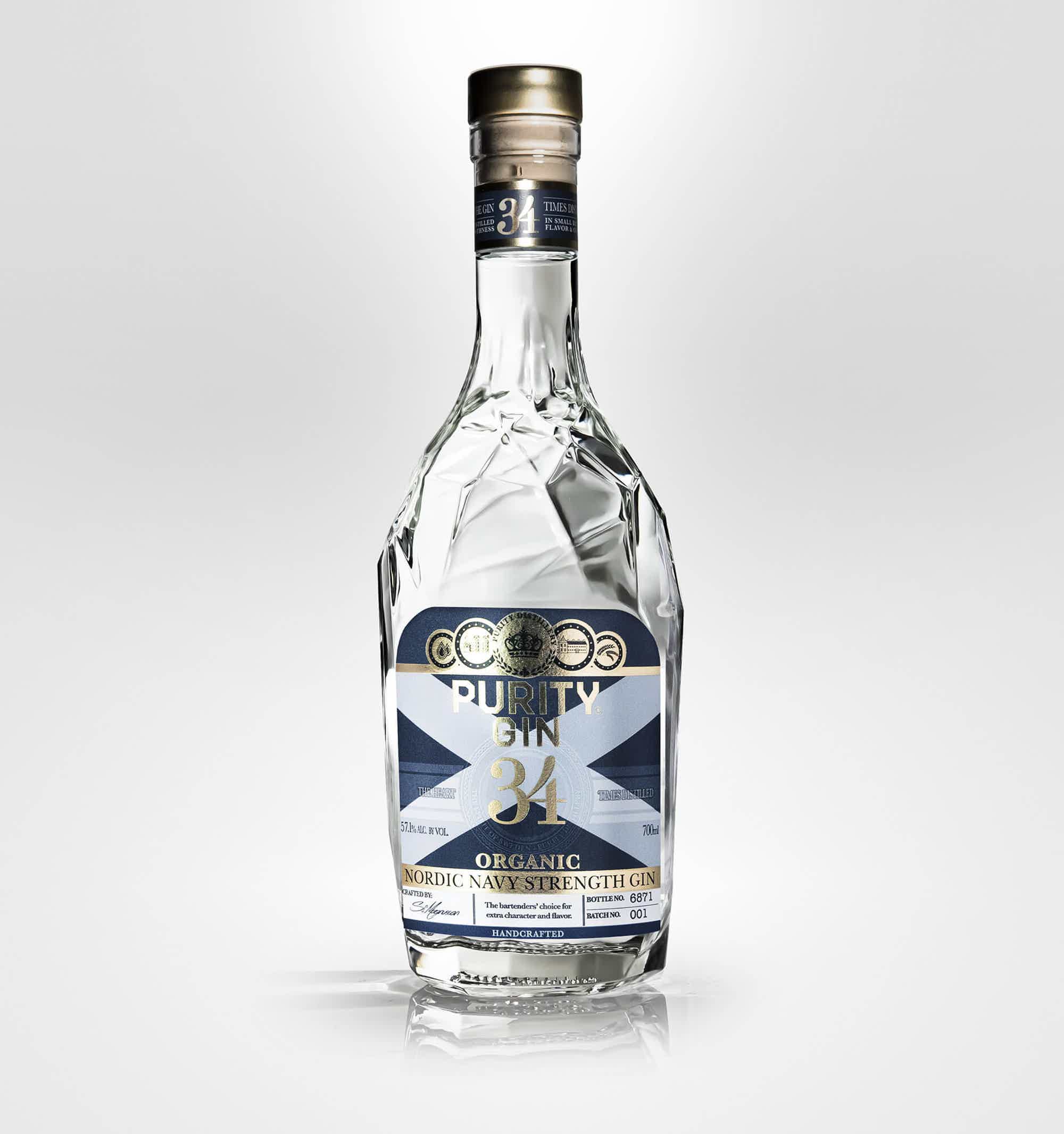 Purity Navy Strength Organic 34 Gin 700 ml 57.1% 0.7L, Spirits