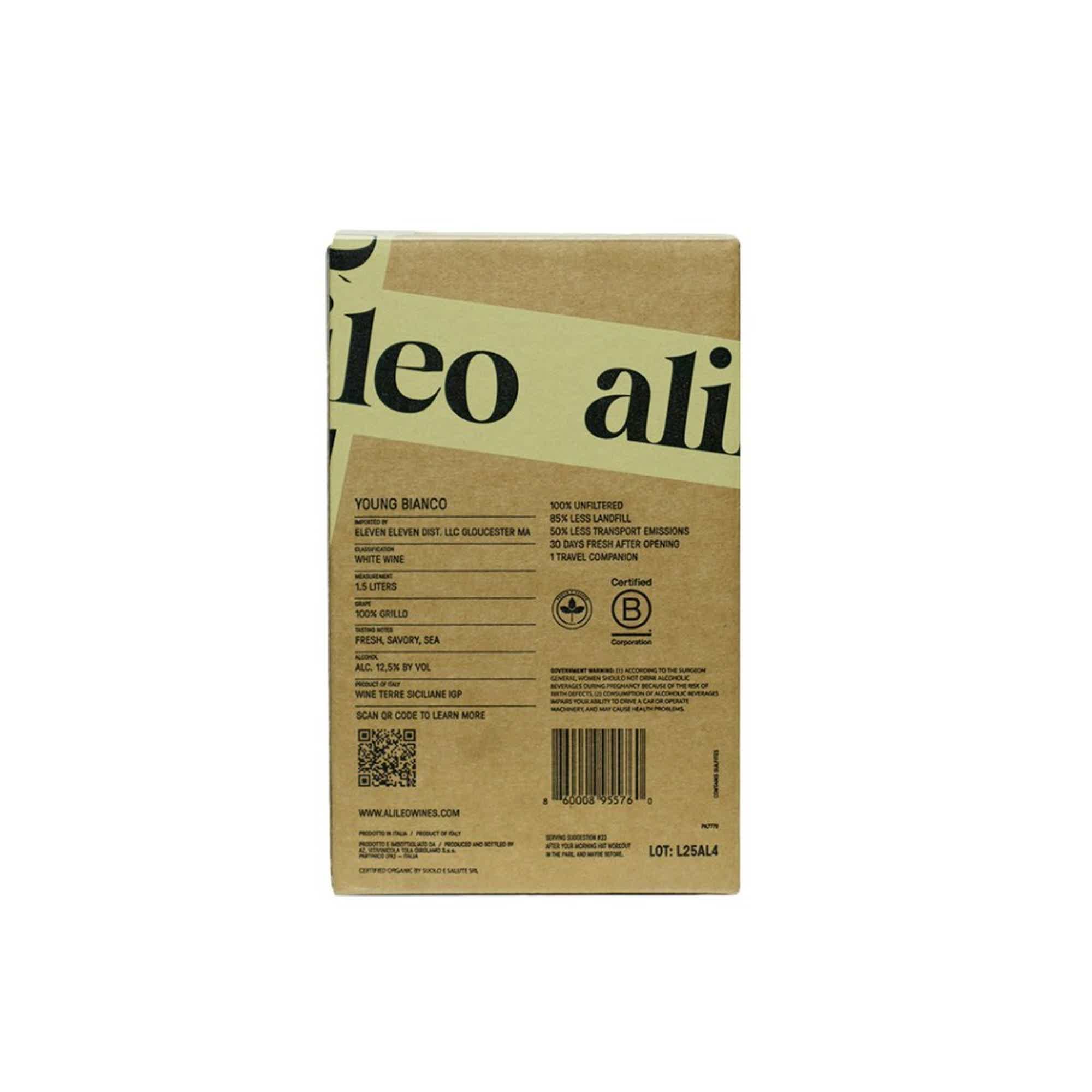 Young Bianco 1.5 Liter Bag in Box wine 13.5% 1.5L, Wine