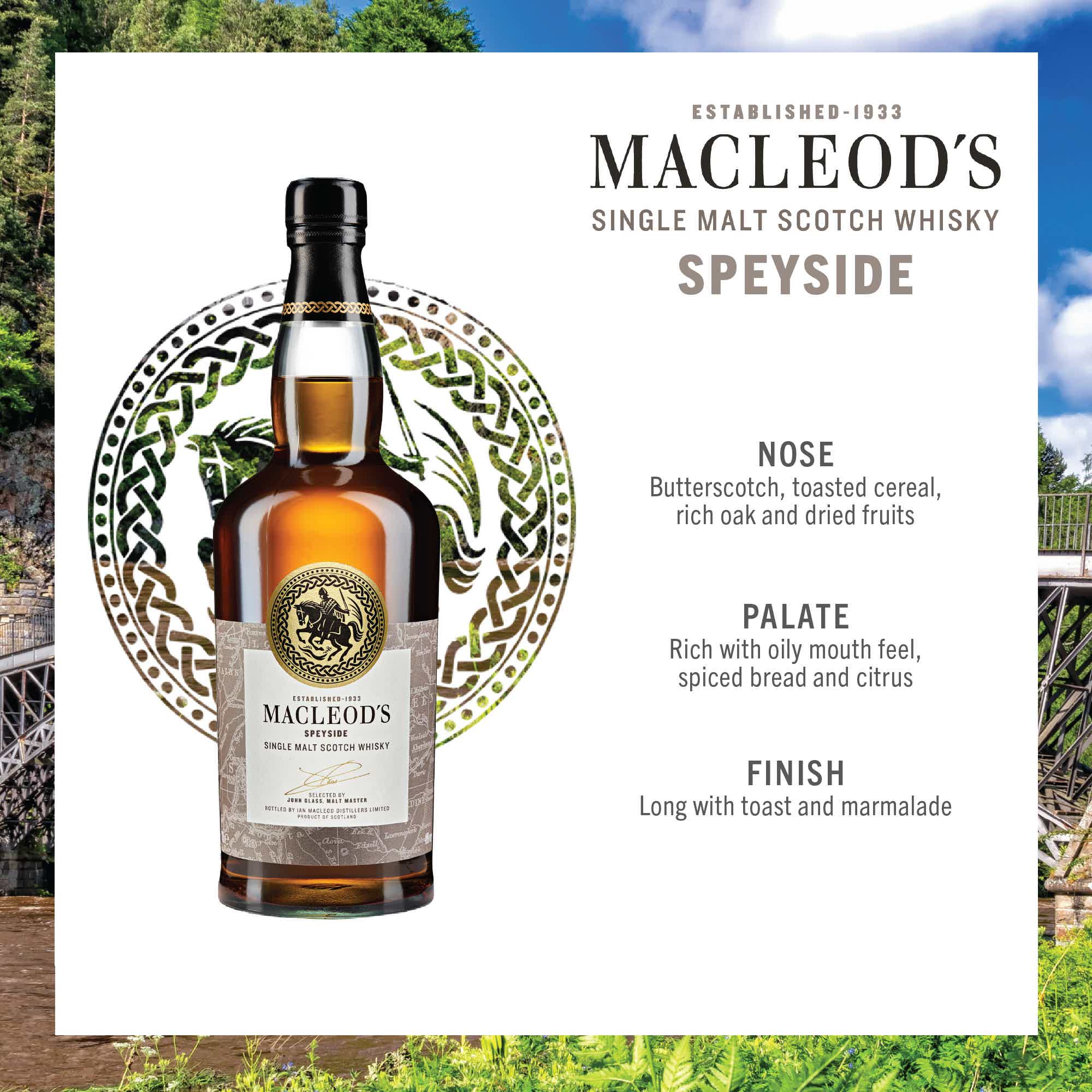 Ian Macleod - Macleod's Speyside Single Malt Scotch Whisky 70cl 40.0% 0.7L, Spirits
