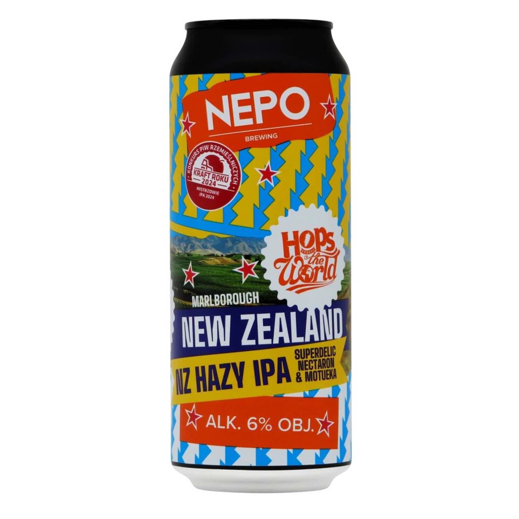 Nepomucen Hops Around the World: New Zealand Marlborough Hazy IPA 0,5l 6.0% 0.5L, Beer