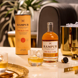 Double cask with canister: Rampur Double Cask Indian Single Malt Whisky, Double cask canister