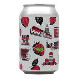 BRLO Berlin Jam Erdbeer Berliner Weisse Dose 0,33l 3.5% 0.33L, Beer