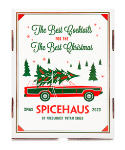 Merry Christmas box: Spicehaus - Negroni 200 ml, Gin Lychee and Roses 200 ml, Gin Raspberry Mule 200 ml, Cherry Whiskey Sour 200 ml, Spicy Passion Fruit Margarita 200 ml, Espresso Martini 200 ml