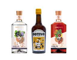 Alkoholfri Negronikasse: Sober Spirits Gin, Botivo Botanical Aperitivo, Sober Spirits Bitter