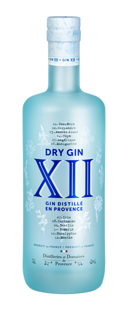 Dry Gin XII Distillé en Provence 42.0% 0.7L, Spirits