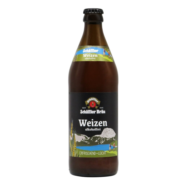 Schäffler Bräu Weizen Alkoholfrei 0,5l 0.3% 0.5L, Beer