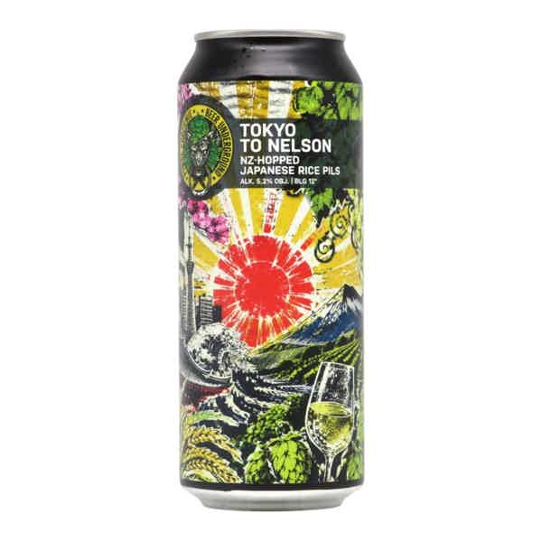 Beer Underground Tokyo To Nelson NZ Hopped Japanese Rice Pils 0,5l 5.2% 0.5L, Beer