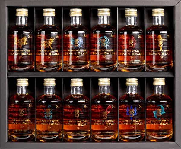 Seven Seals Tasting- Box Zodiac 12 x 5ml 49.7% 0.6L, Spirits