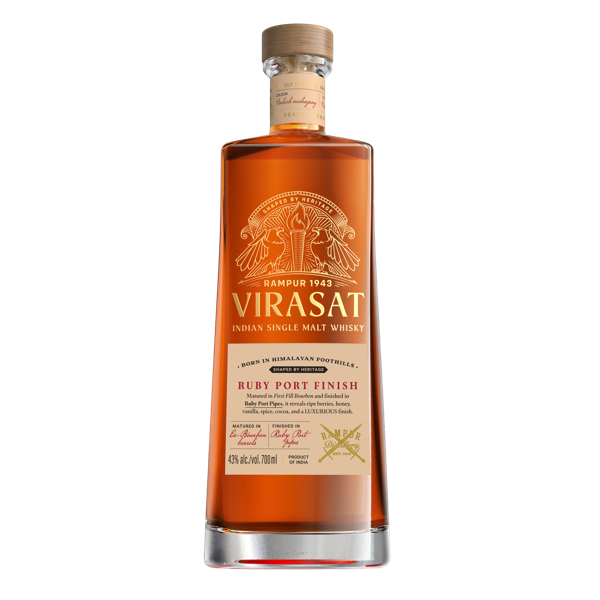 Rampur 1943 Virasat Indian Single Malt Whisky without canister 43.0% 0.7L, Spirits